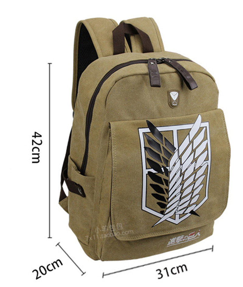 Attack on Titan Backpacks School Student Shoulder Bags Cosplay Travel Bag GIFT