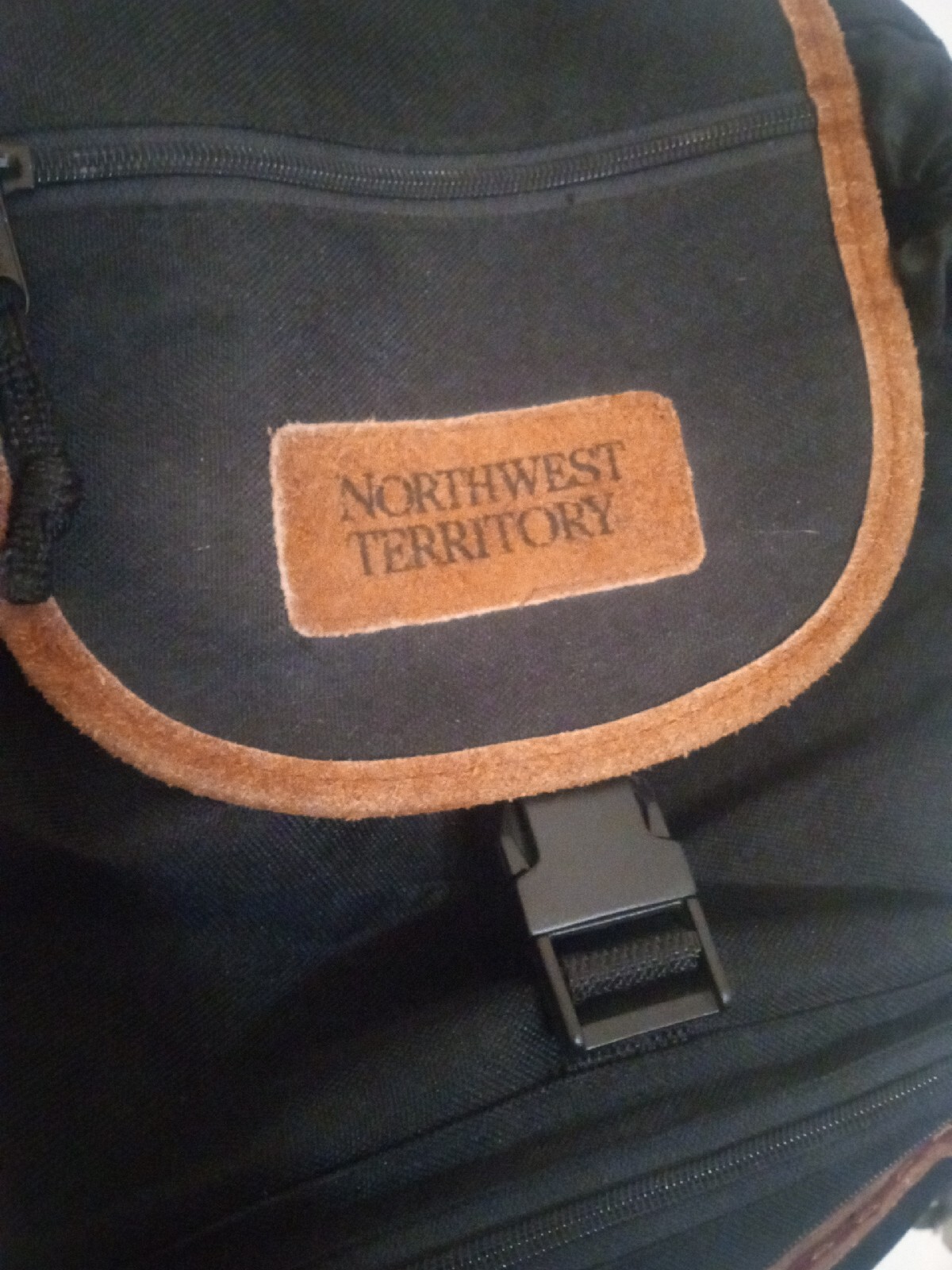 Vintage Northwest Territory Backpack Leather Suede Bottom Bookbag School Hiking