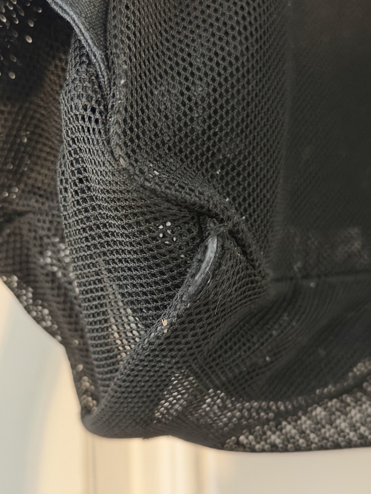 Nike Black Mesh Backpack Zip Closure, Padded Adjustable Straps Travel Casual