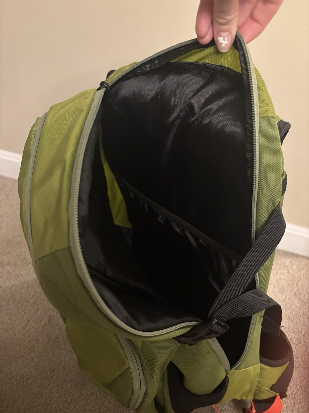 TOPI Outdoor Adventure Green Multi-Compartment Rugged Hiking Backpack Bag