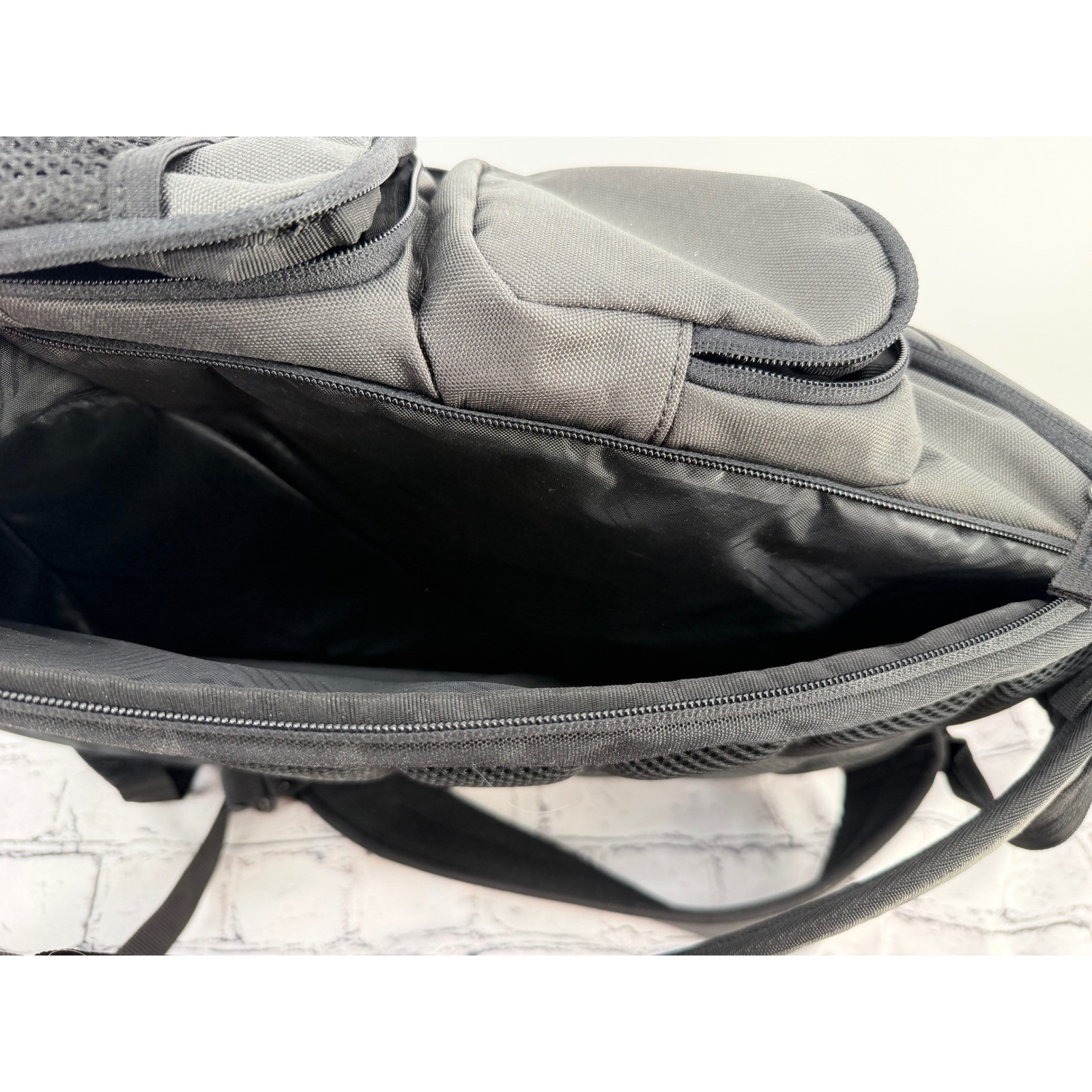 Oakley Backpack Grey Black Lifes Good Embroidered Laptop Multi Pockets