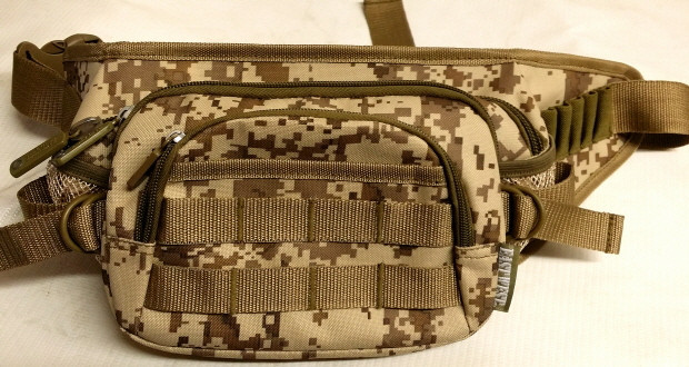 Fanny Pack Tactical Large Tan ACU Digital Waist Hip Belt Bum Bag Pouch Carry On