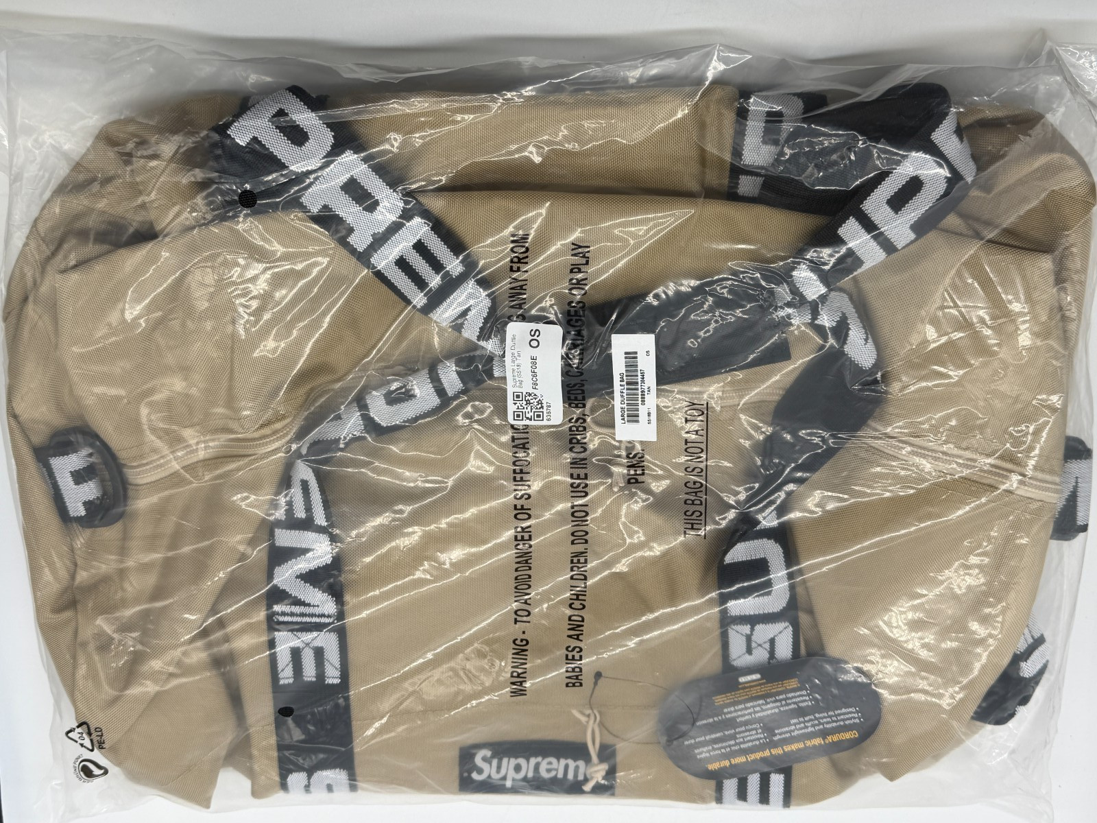 Supreme Cordura Duffle Bag SS18 Tan NEW
