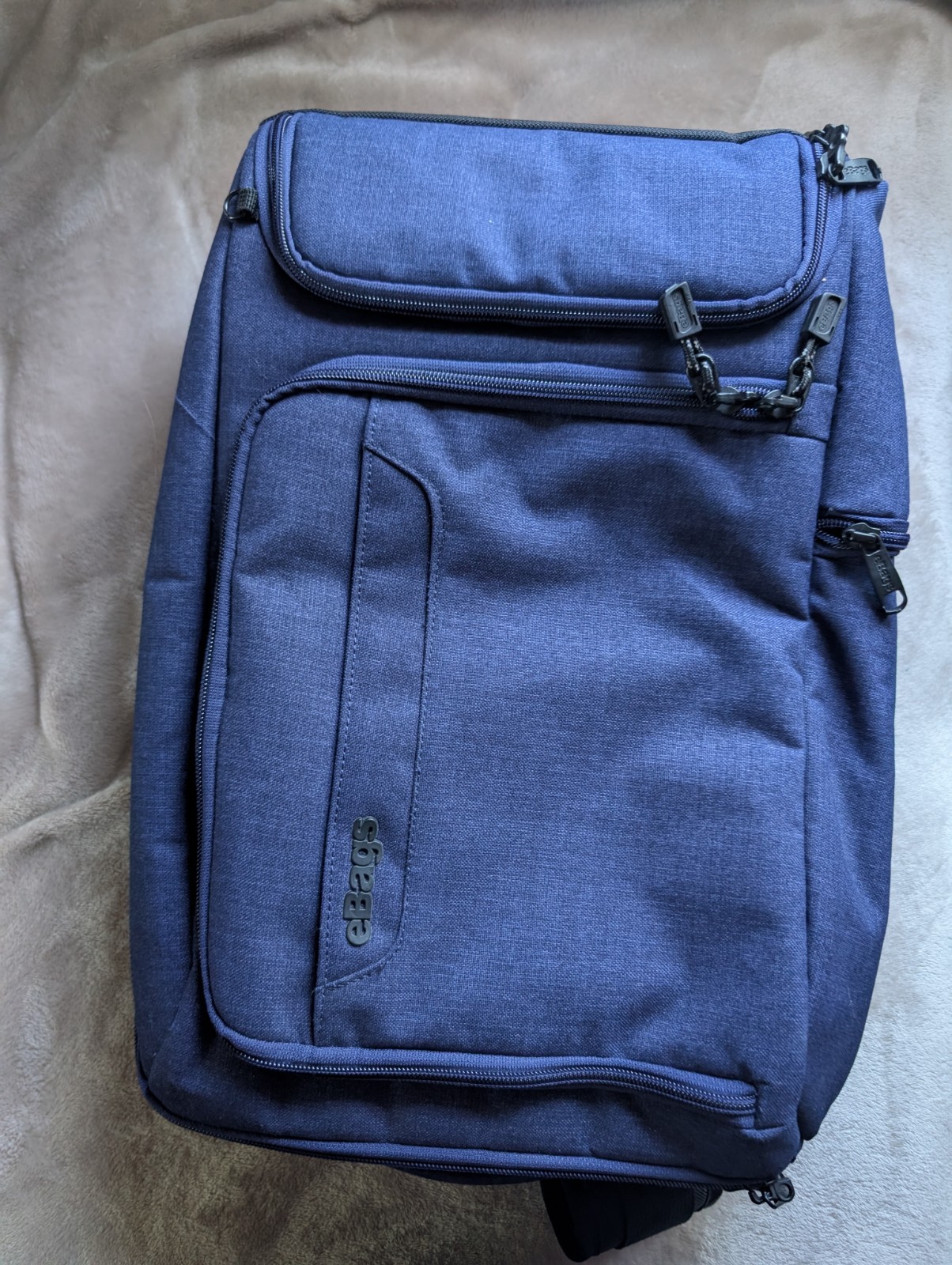 eBags Professional Slim Laptop Backpack Indigo Blue One-Bag Travel Commuter Tech