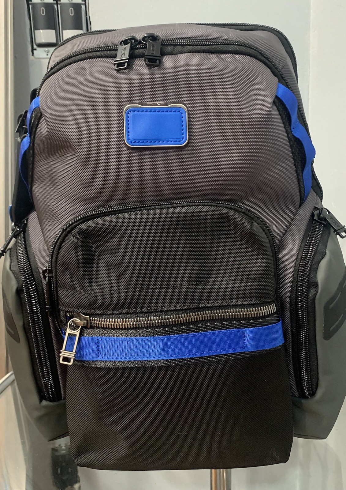 New Tumi Alpha Bravo Navigation Backpack Gray Blue 232793 $595