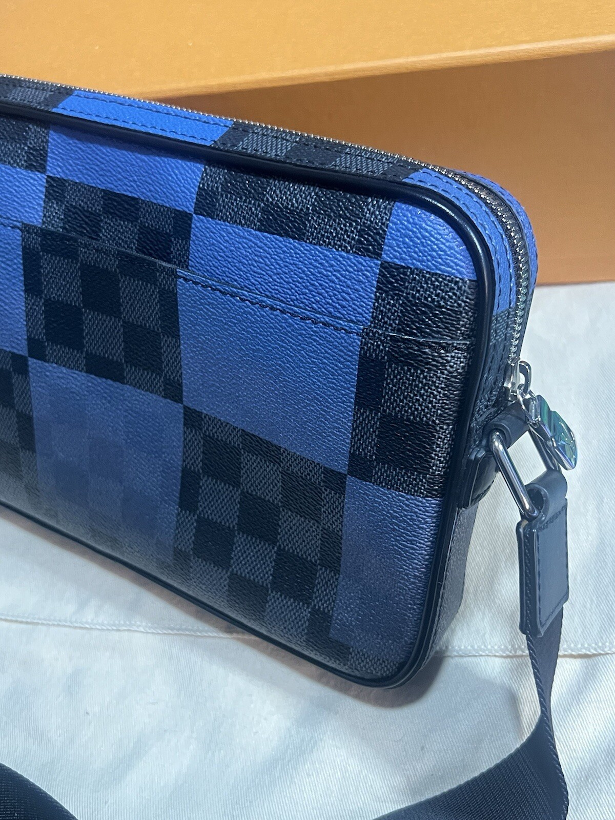 Louis Vuitton Damier Graphite Alpha Messenger Blue Trim N40188 Virgil Abloh