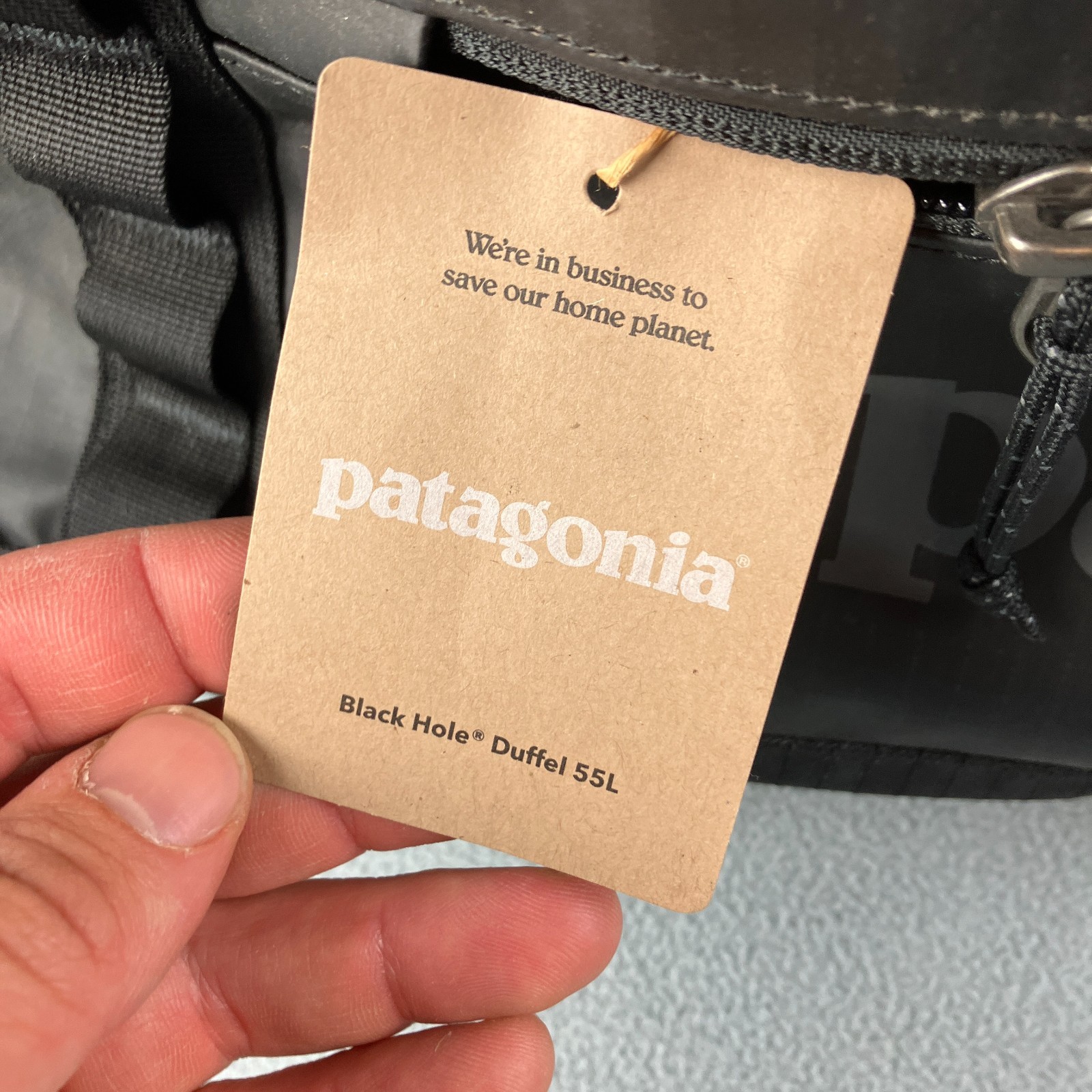 Patagonia Bag One Size Large Black Hole Duffel 55L Travel *No Shoulder Strap