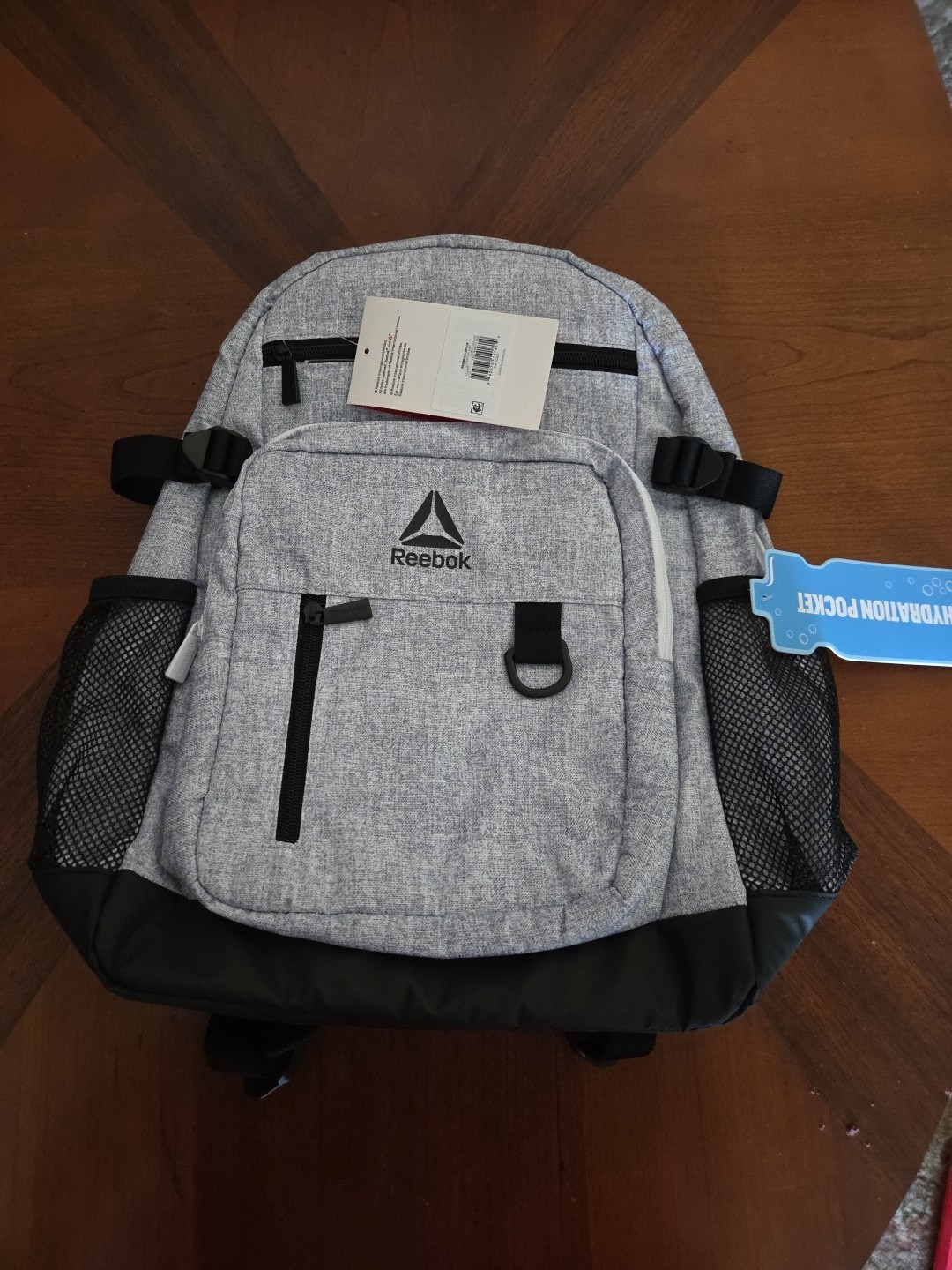 Reebok Kaiser 18″ Laptop Backpack, Light Heather Gray New with tags