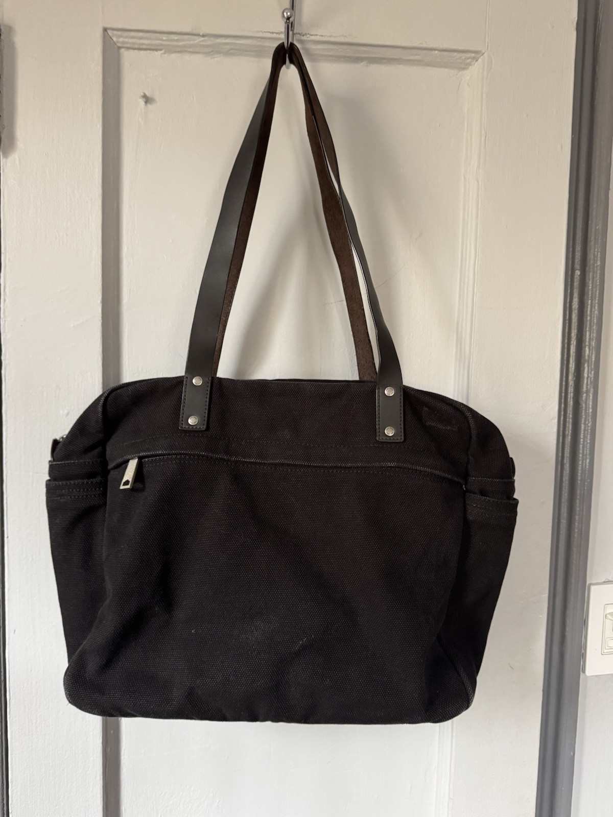 Jack Spade Warren Street Waxed Canvas Tote Bag USED