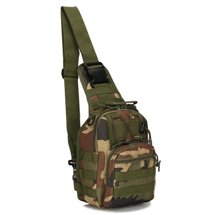 Men Backpack Molle Tactical Sling Chest Pack Shoulder Bag Outdoor Hiking Travel