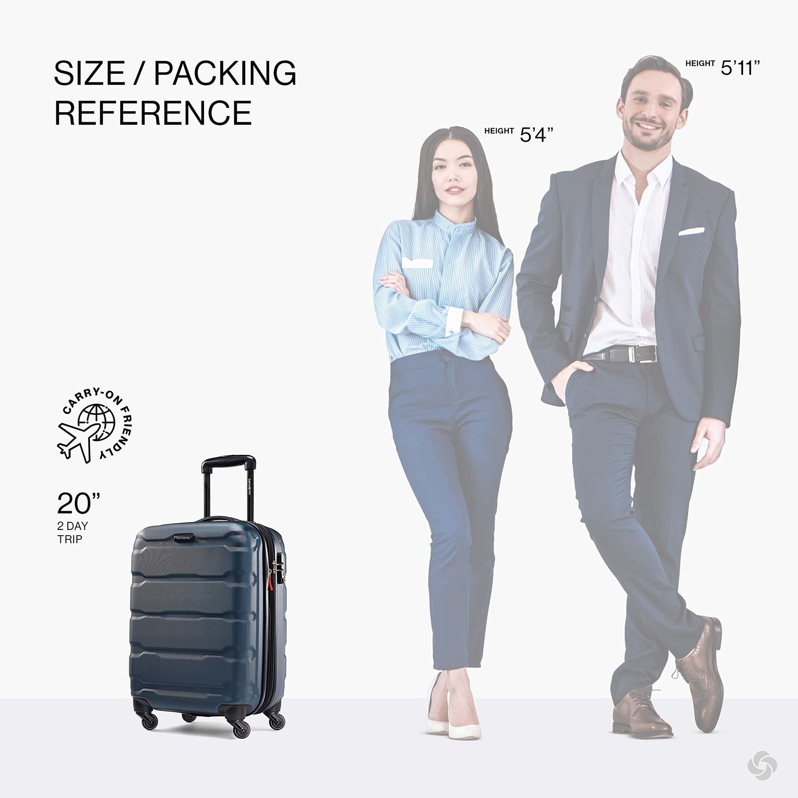 Samsonite Omni Pc Hardside Expandable Luggage with Spinner Wheels 20 Inch U17