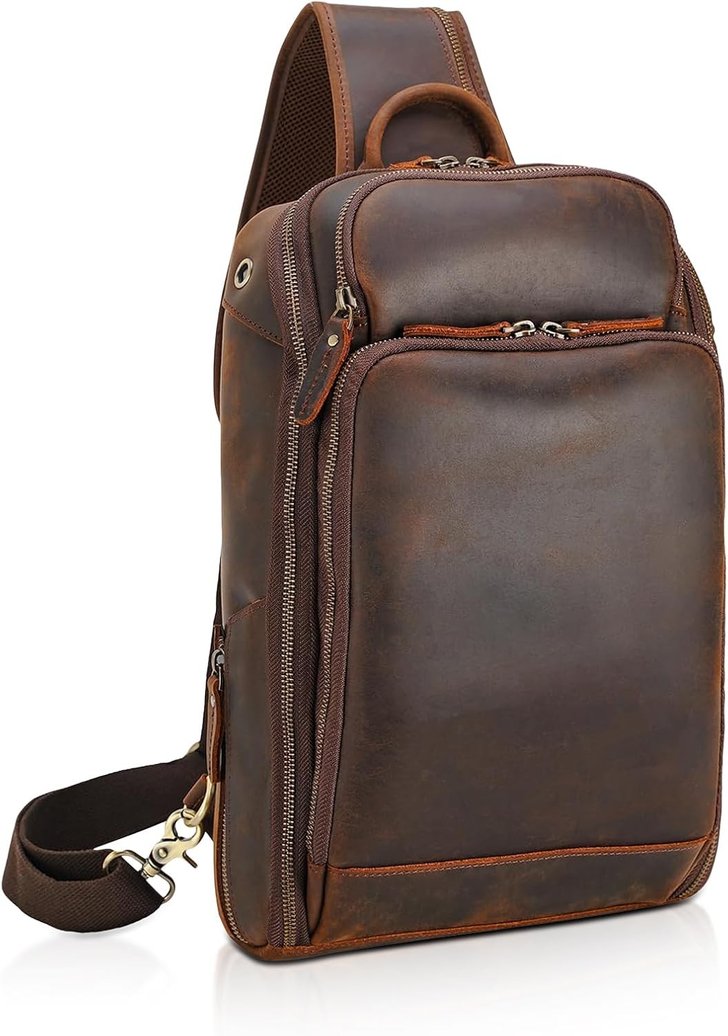 Polare Modern Style Sling Shoulder Bag Men Italian Leather