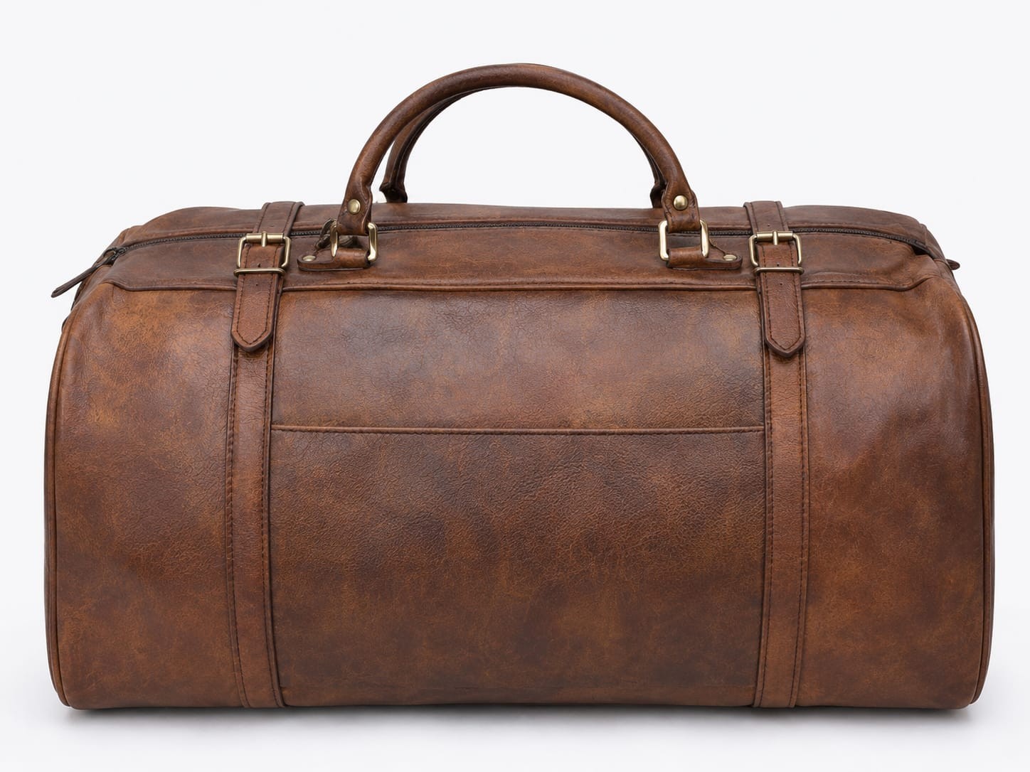 Coach Men’s Brown Genuine Leather 24″ large travel Gym weekend Duffle Bag