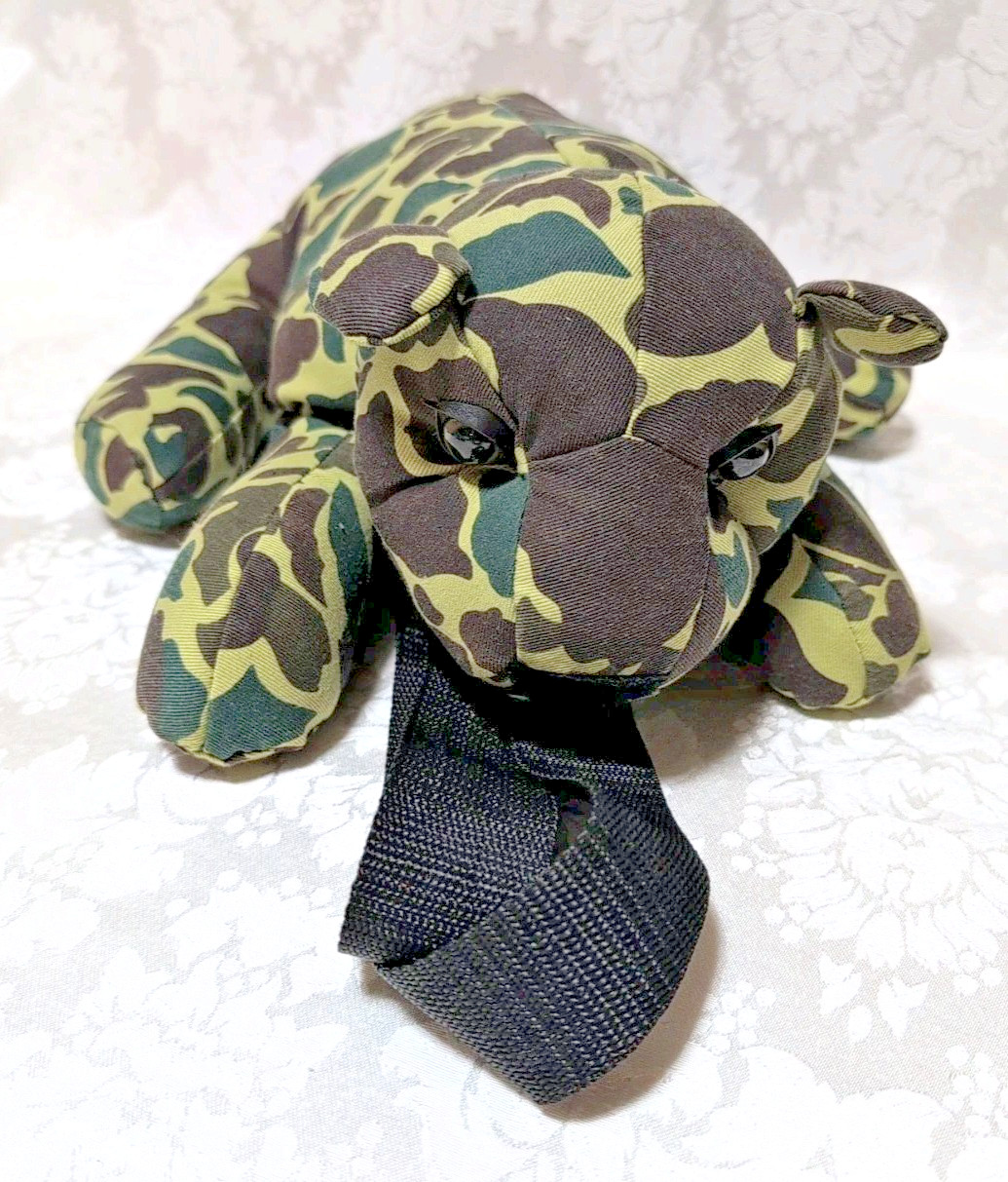 Cross-Body Shoulder Bag Camo Bear Plush Adjustable strap