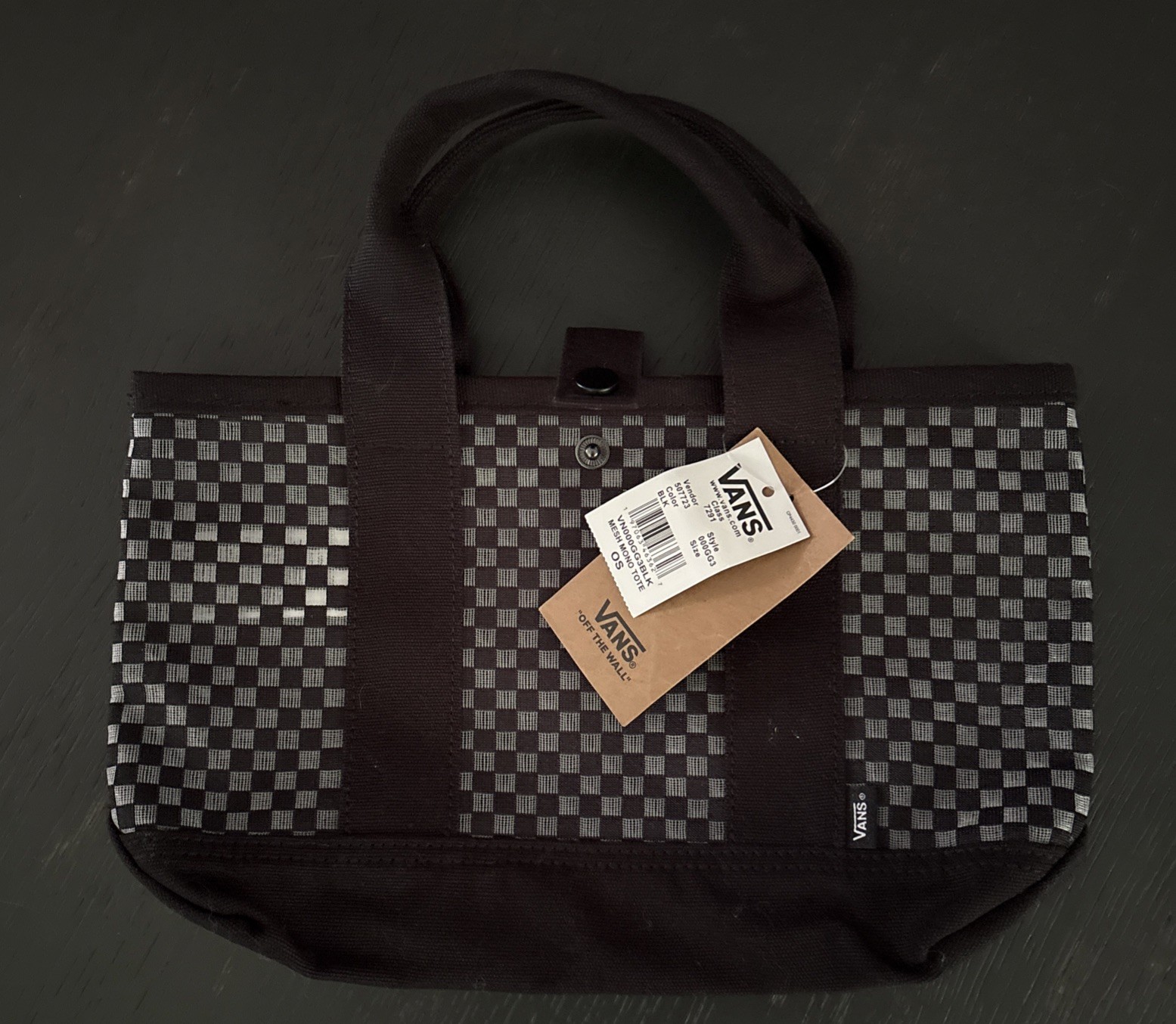 Vans Off The Wall Checkered Canvas Small Tote Bag
