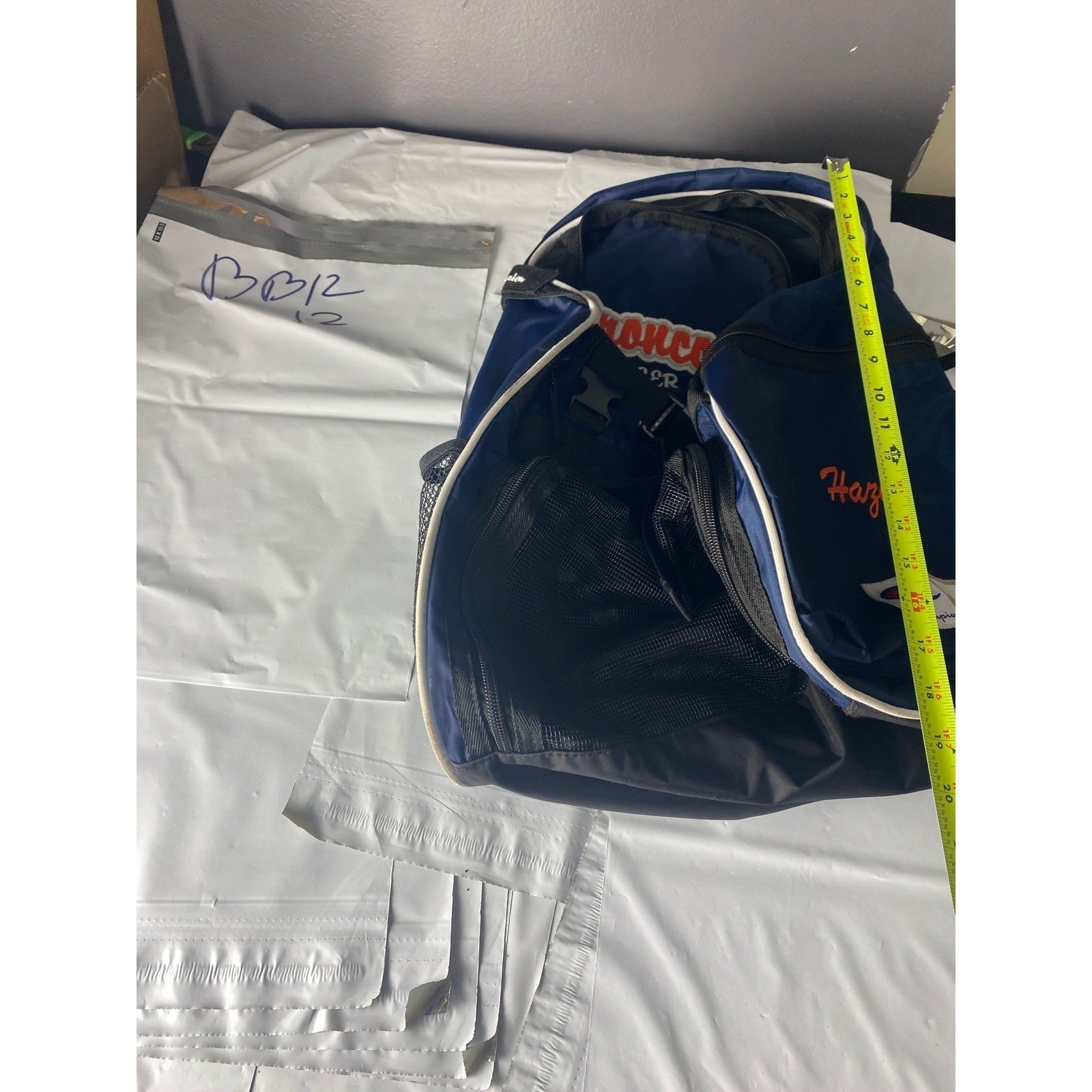 Brunswick Champs Bowling Backpack Blue Black Single Ball Gear Bag Adjustable