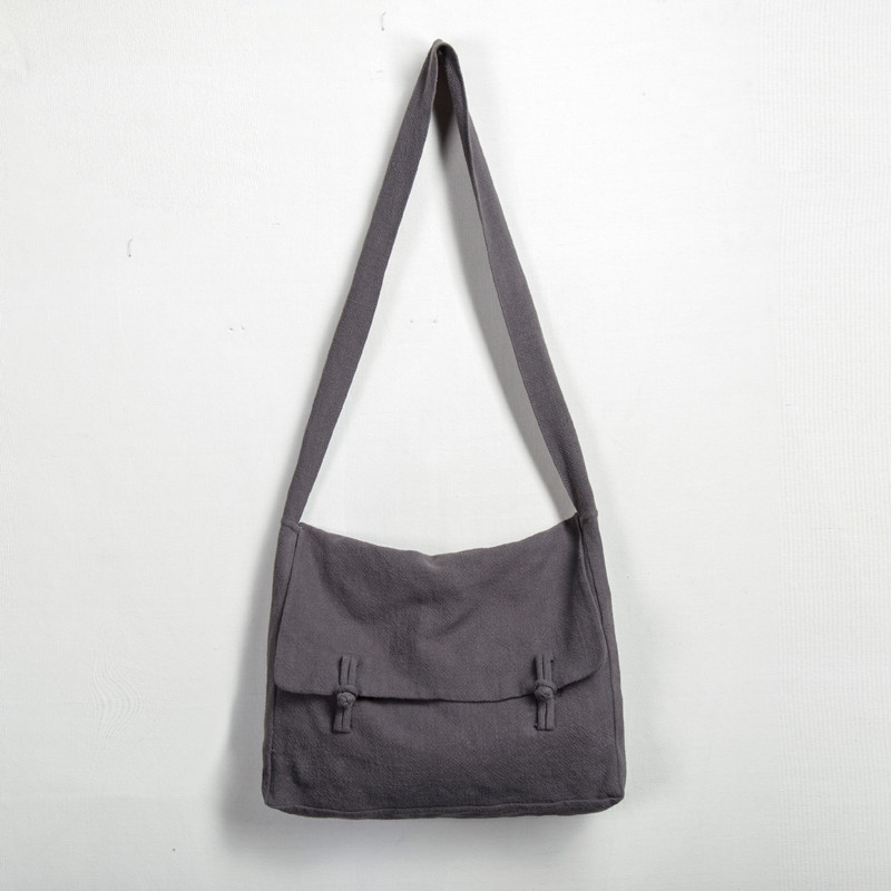 Chinese Buddhist Cotton Linen Crossbody Bags Zen Monk Meditation Shoulder Bag
