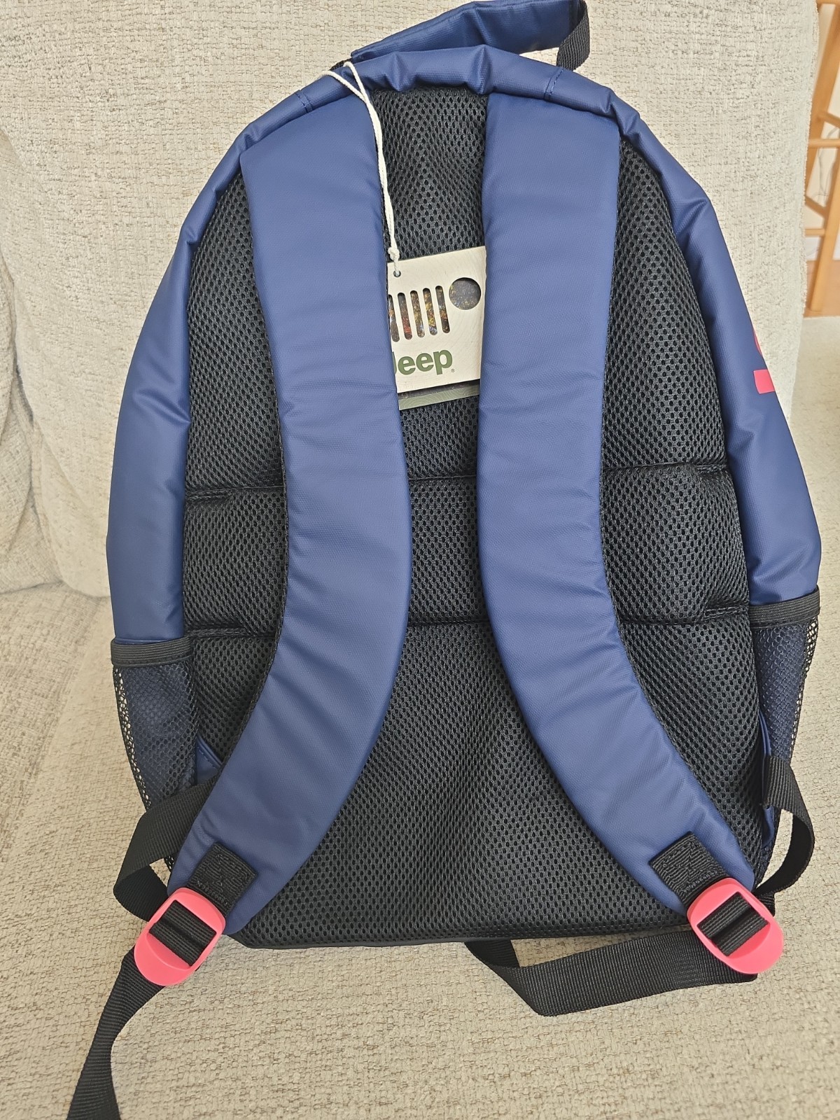 Jeep Blue/Black Backpack with Adjustable Strap Lightweight Outdoor | Unisex