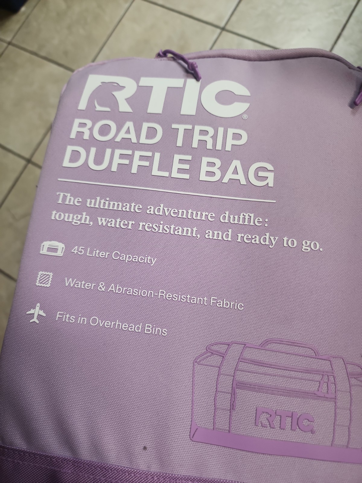 RTIC Outdoors Medium Carry On Structured Collapsible Duffel Bag – Lavender