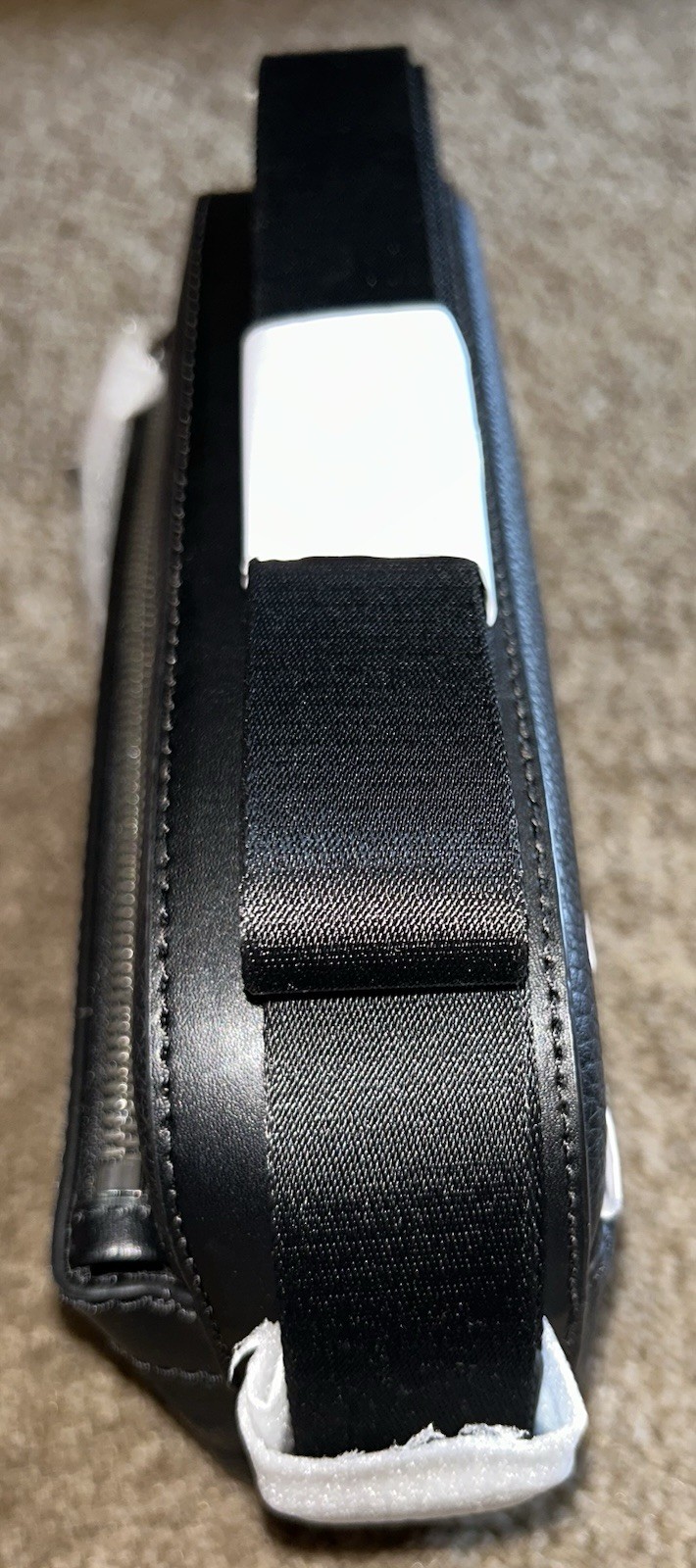 Michael Kors Hudson Utility Leather Crossbody Bag Black Logo Accent Women