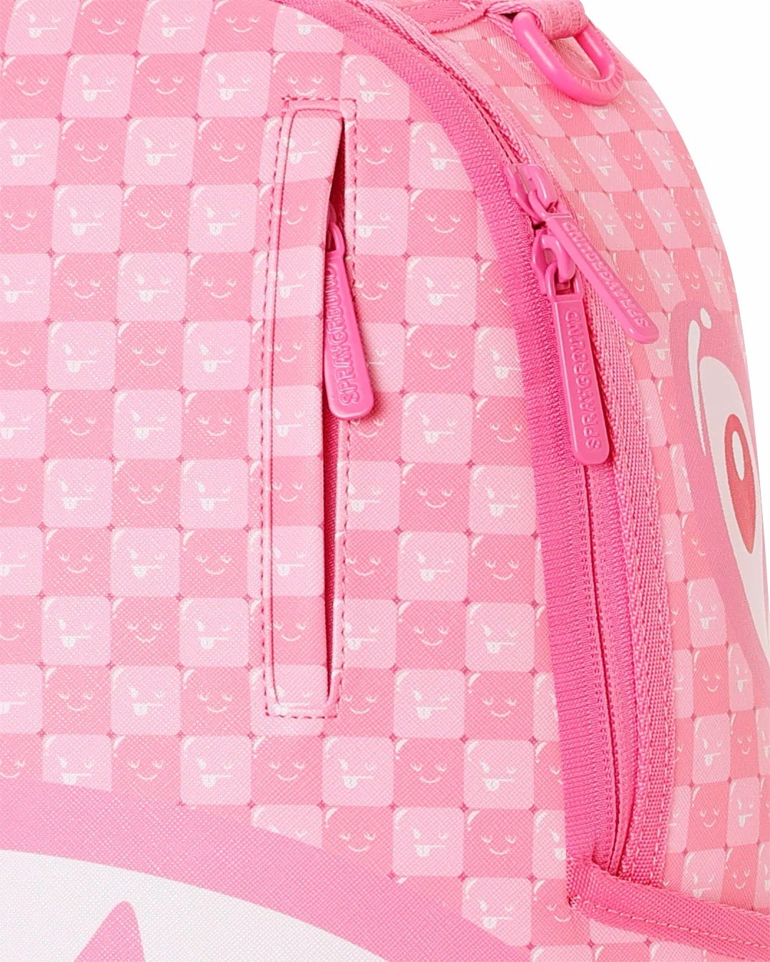 SPRAYGROUND LIMITED EDITION BACKPACK PINK NEW CHECK FACES SHINOBI SHARKS NEW TAG