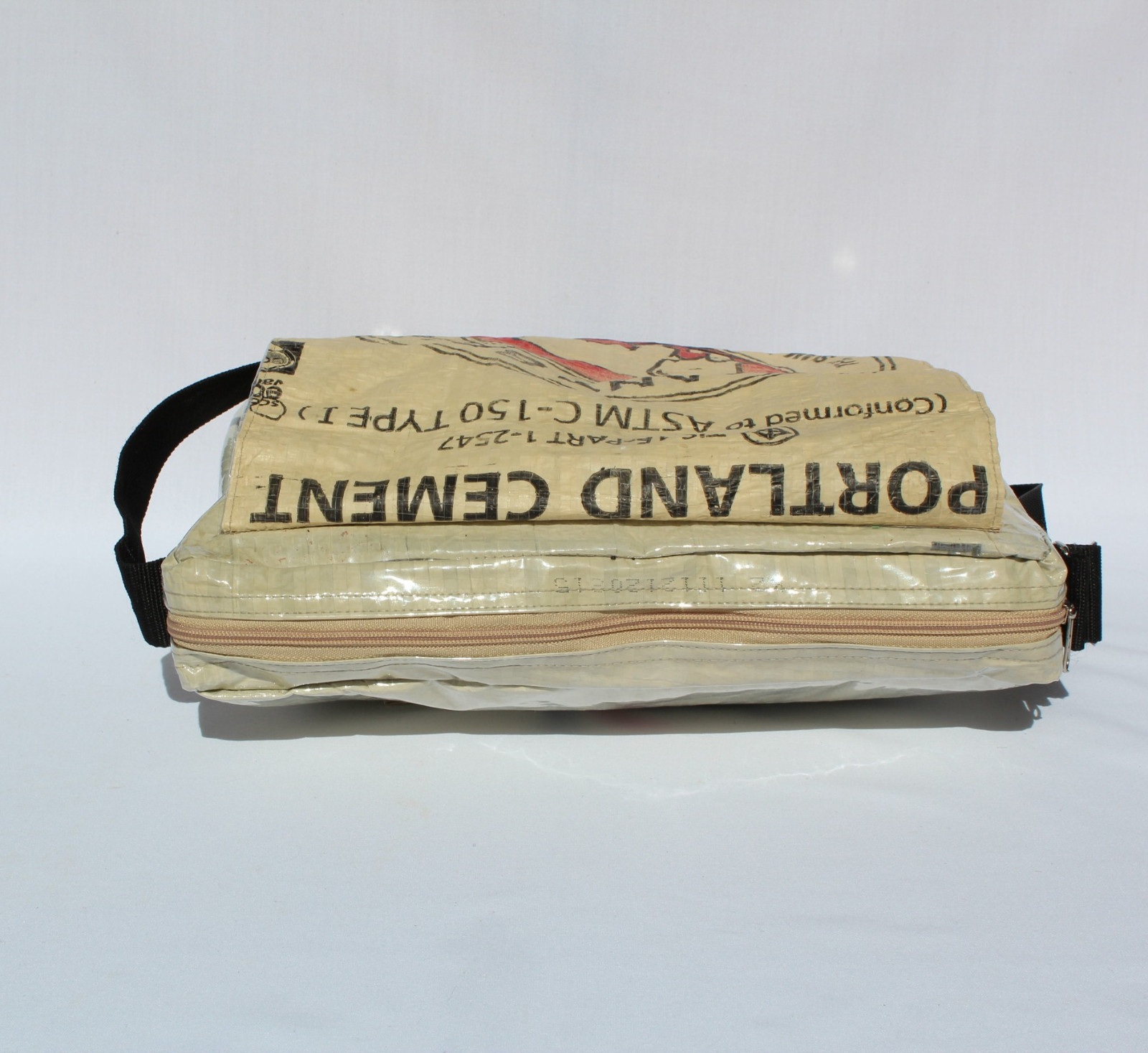 Elephant Brand Large Recycled Messenger Bags made from Cement Bags in Cambodia