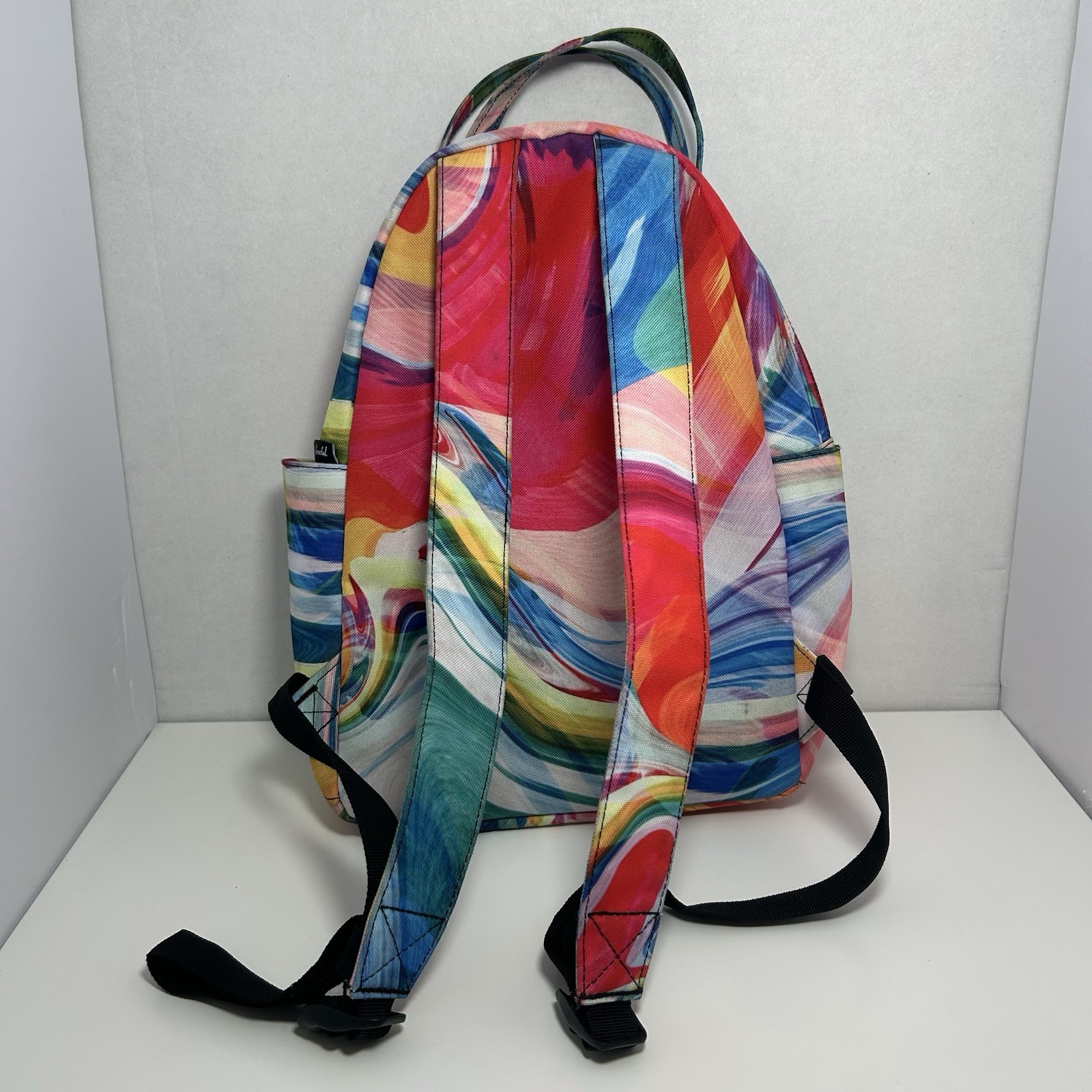 Herschel Supply Co Backpack Large Multi Color Abstract Marble Swirl – Good Cond