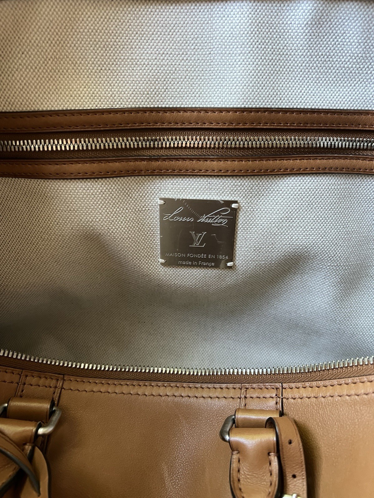 Rare Louis Vuitton Millesime Keepall 50 H30 Tan Bandouliere $9,600 MSRP