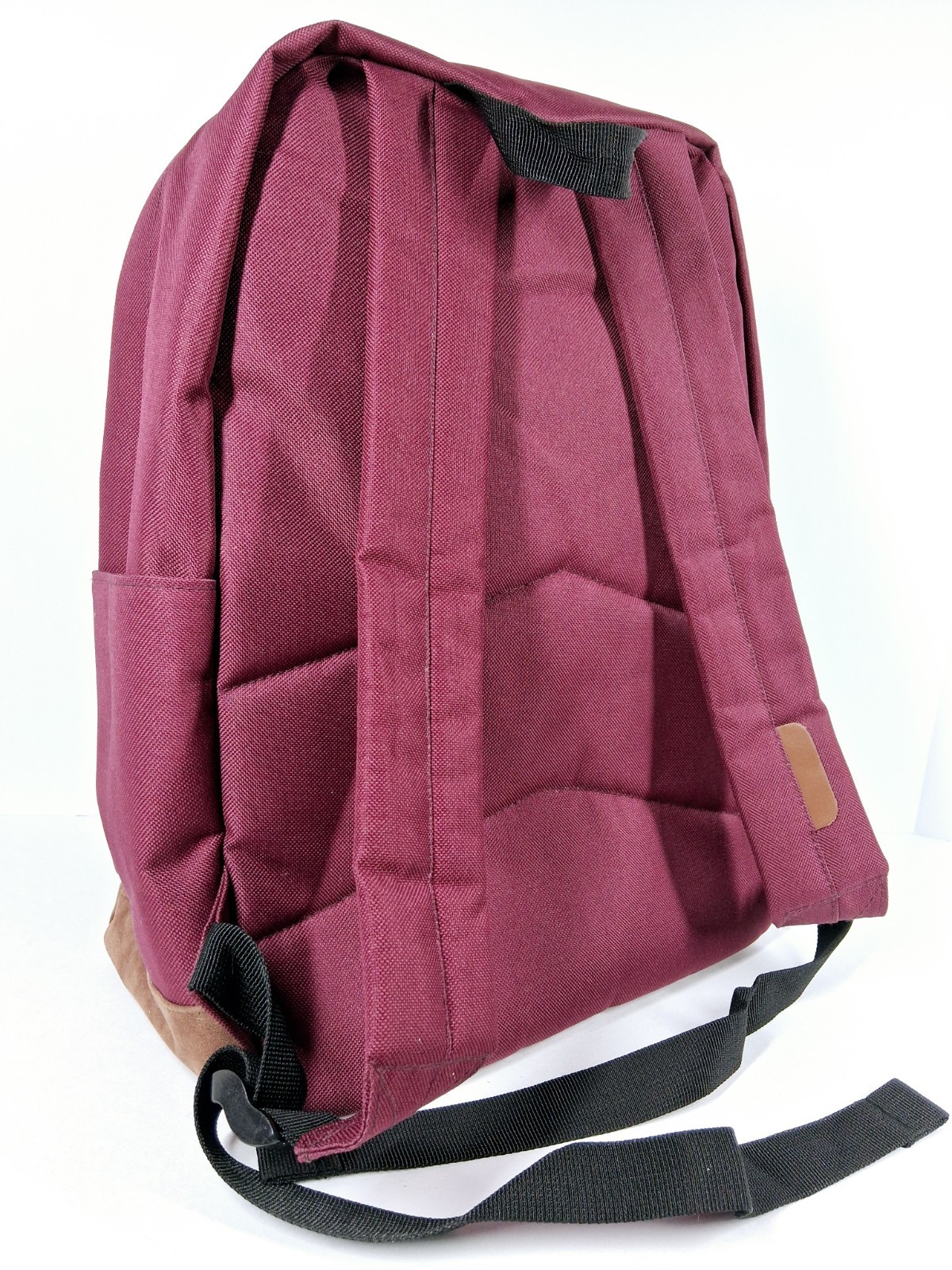 Vaschy Red & Brown Backpack Zip Adjustable Strap Pockets Travel Good Pre-owned