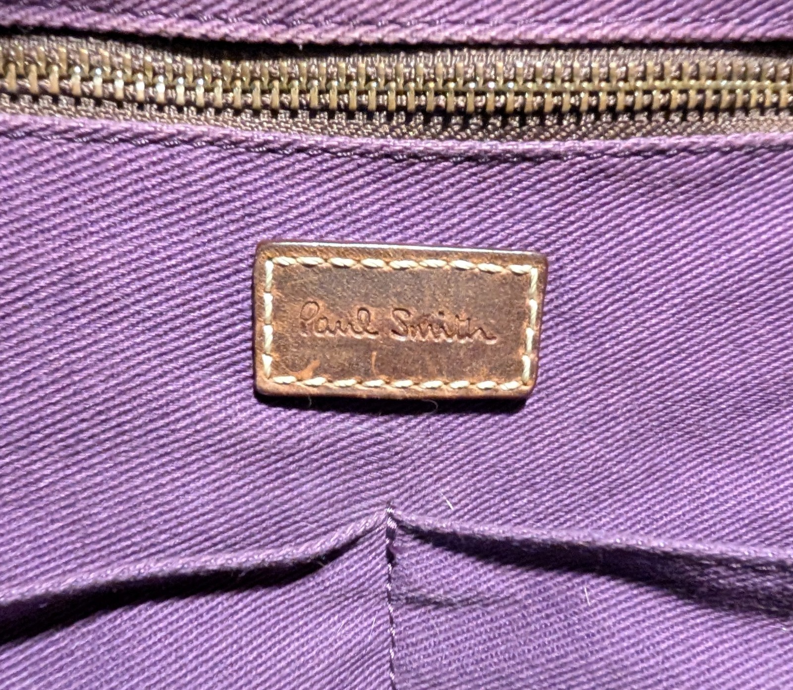Paul Smith Holdall Duffle Weekender Canvas & Leather Military Print – 18x14x10″