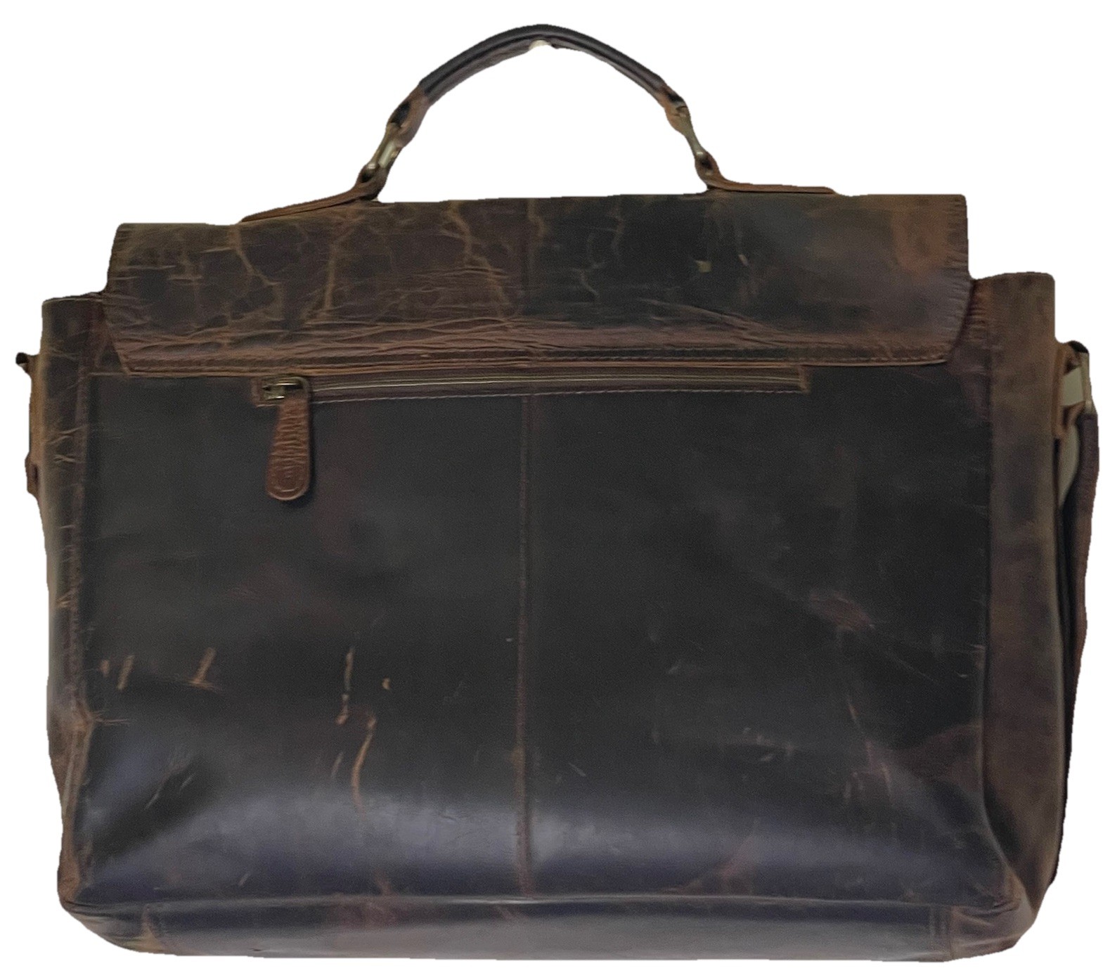 Moonster Buffalo Leather Briefcase 16” Laptop Messenger Bag Crossbody VG