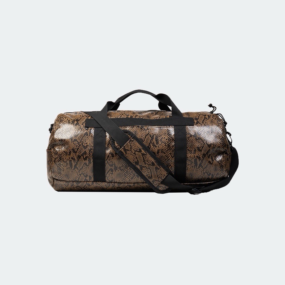 New Qilo Tactical Perroz Designs Narco Duffel Duffle Bag Brown Python Snakeskin