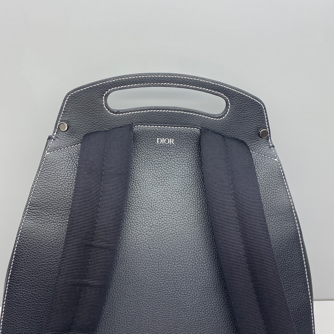 Dior Pre-Owned Authentic Gallop Black Leather Backpack 40x28x12cm
