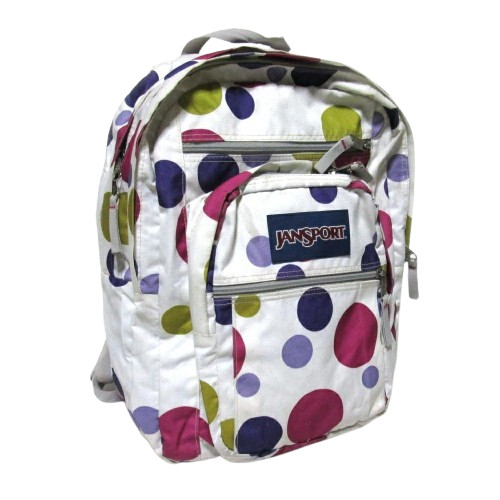 Rare Discontinued JANSPORT Dot Backpack Polka Dot Pattern Rucksack Bag Casual