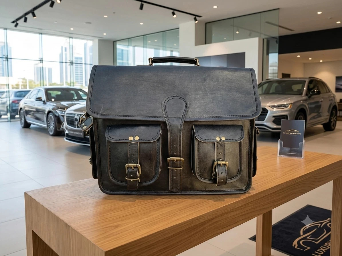 Men’s Genuine Leather Laptop Sleek Bag Business Briefcase Vintage Satchel