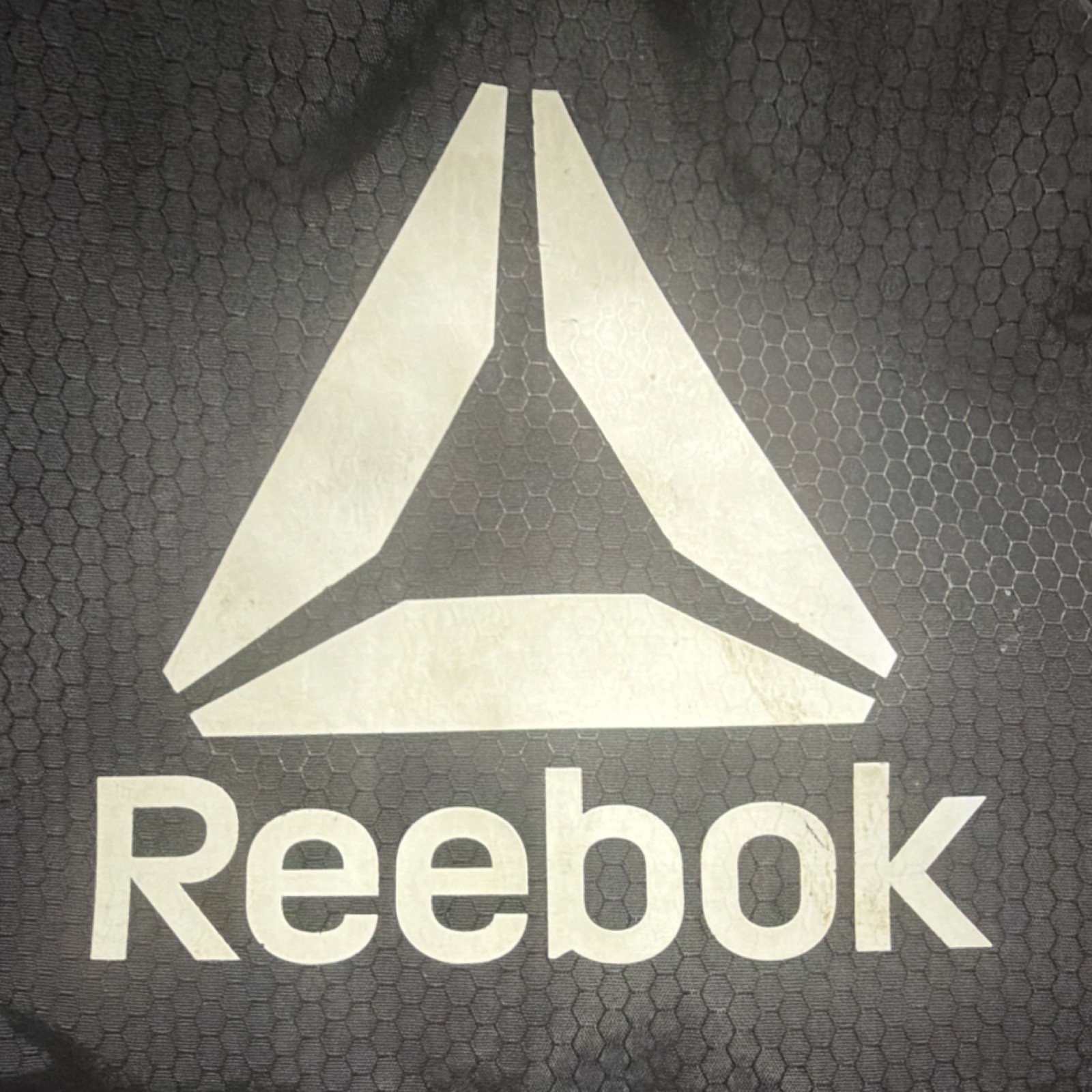 Reebok Black Backpack, Adjustable Strap, Lightweight, Zip Closure, Sports Theme