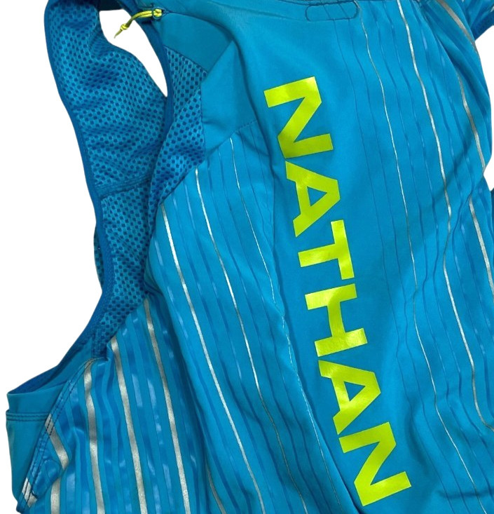 NATHAN Blue HYDRATION VEST BACKPACK Running Hike Gym Water Bag 1.5L BLADDER