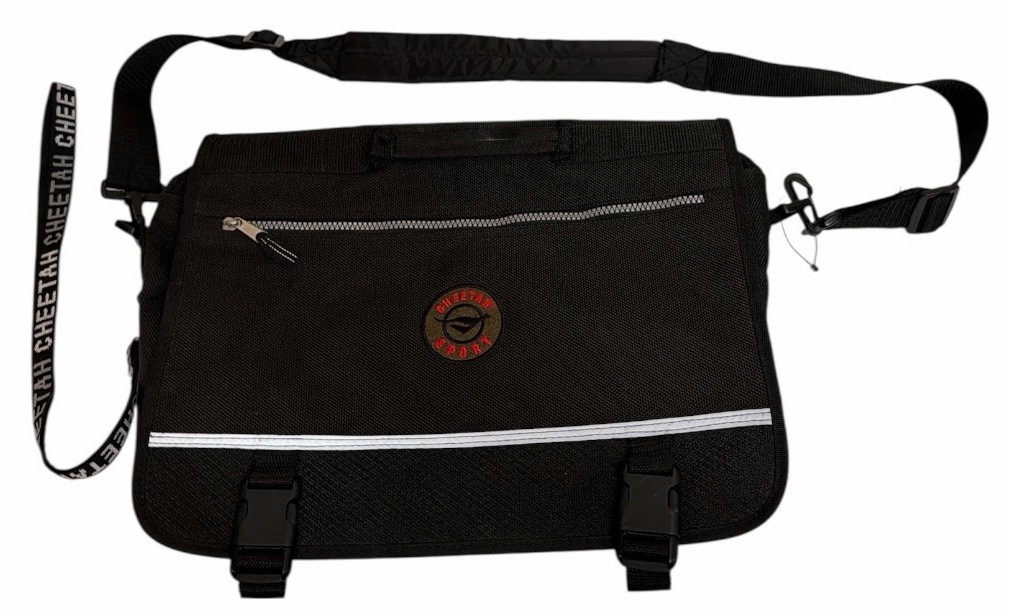 Cheetah Sport bag Messenger Computer black shoulder strap Approx 18”L RN87429