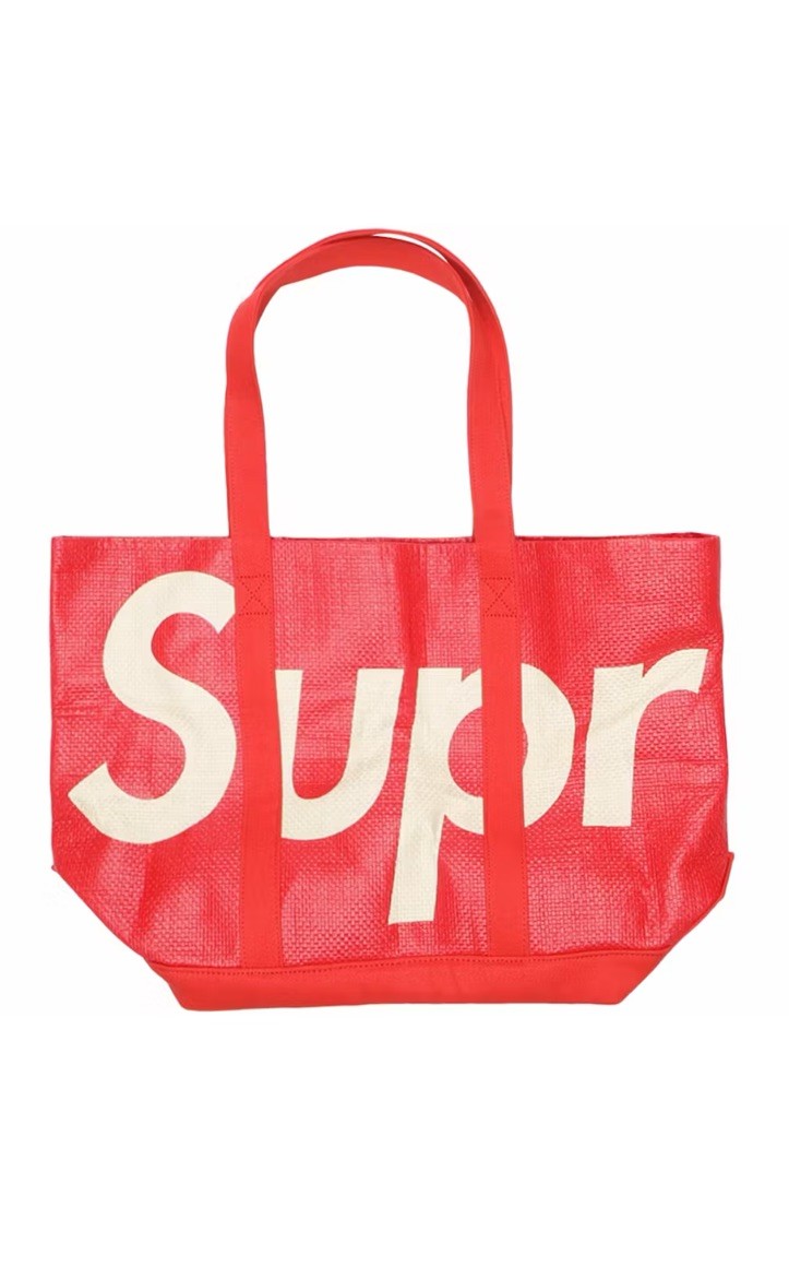 Supreme Raffia Tote Red Spring/Summer 2020 Collection NEW