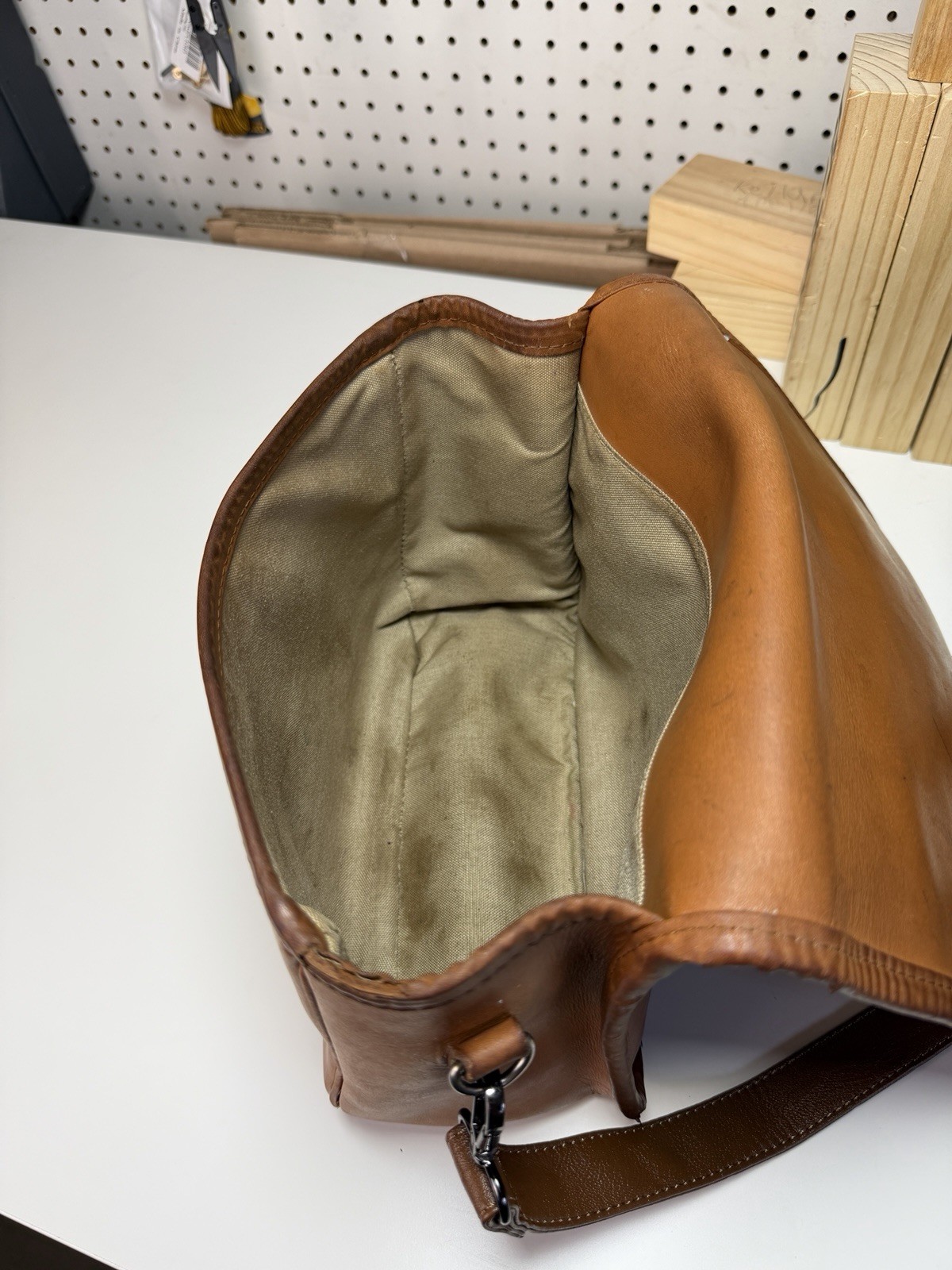 King Ranch Top Leather Small Bag Brown Crossbody Western USA.