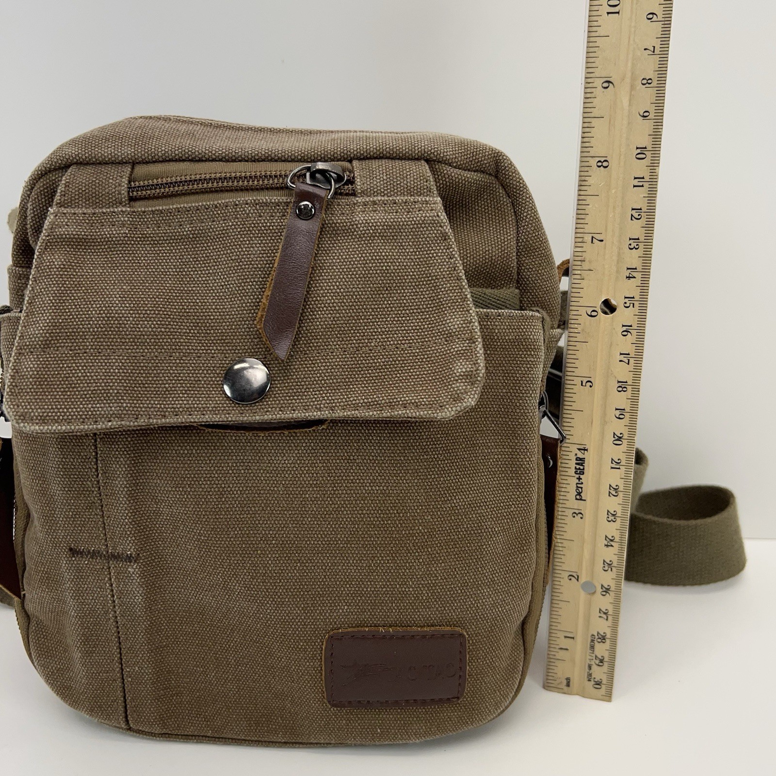 CANVAS Crossbody Multi Pockets Zip Messenger Bag Organizer Hike Travel Outdoors