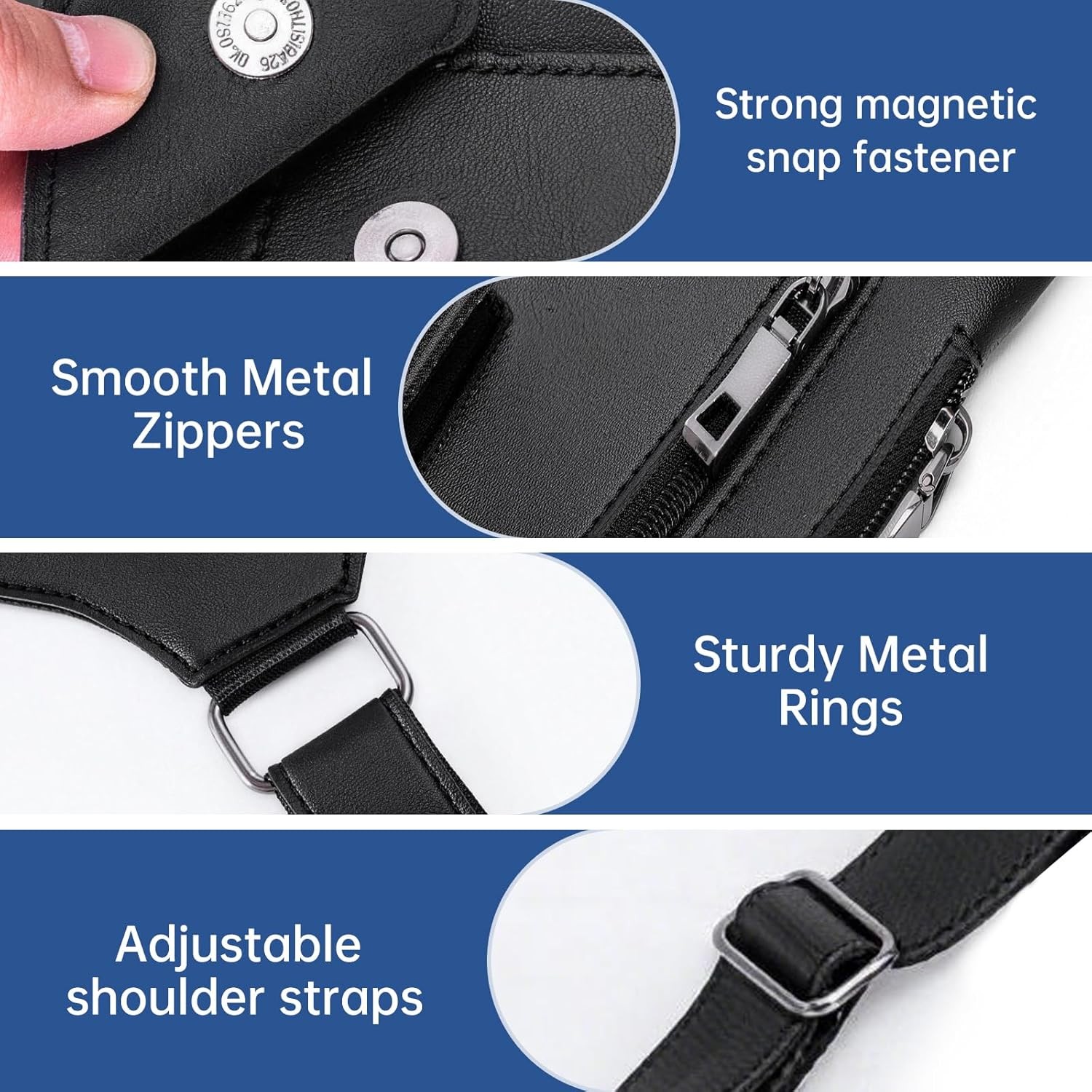 Adjustable Anti-Theft Underarm Shoulder Bag PU Leather Wallet Holster Bag Newest