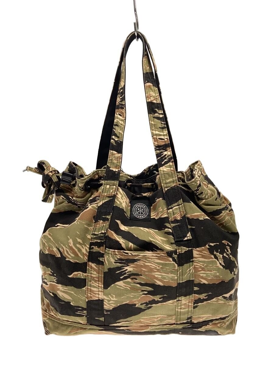 Authentic Porter Classic Tote Bag Canvas Khaki Tiger Stripe Camo 12cm Width