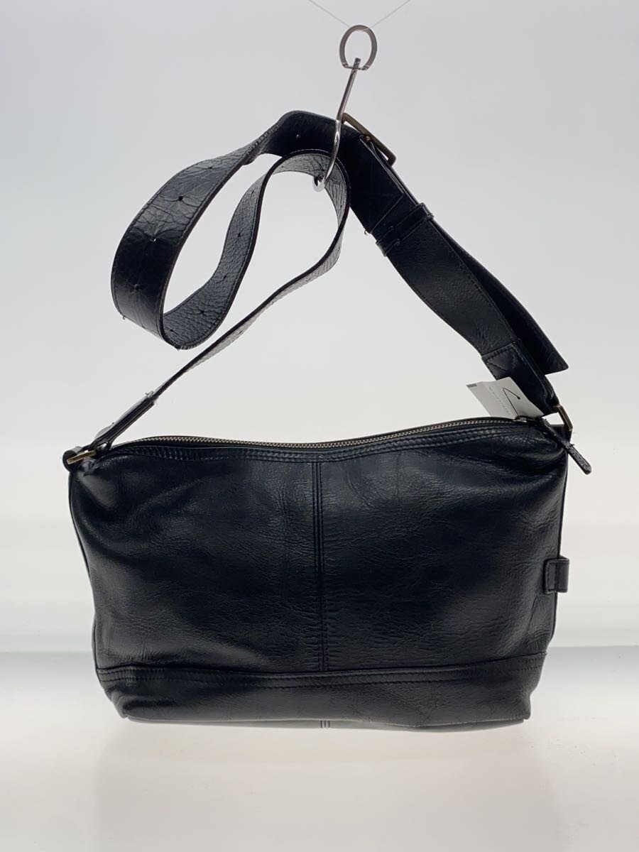 UNITED ARROWS green label relaxing shoulder bag, leather, black, plain