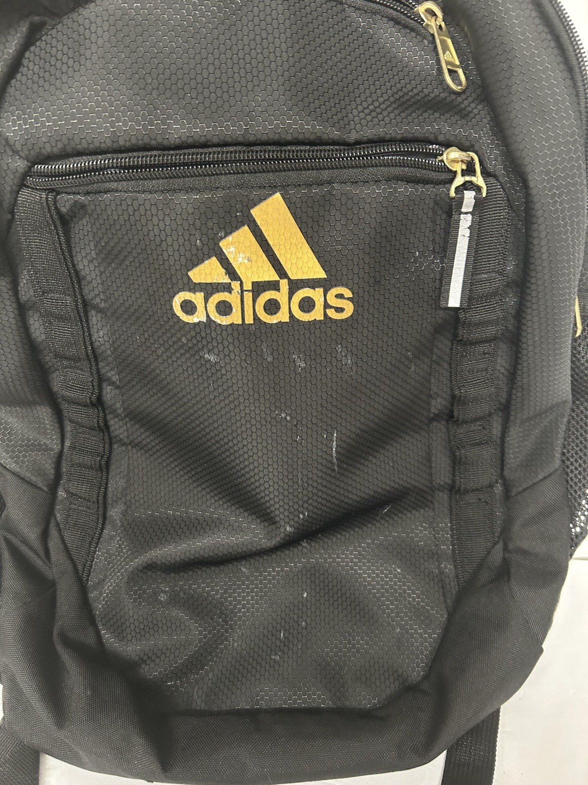 Adidas Black Backpack – 4 lrg zip pockets & 2 side pockets for water bottles