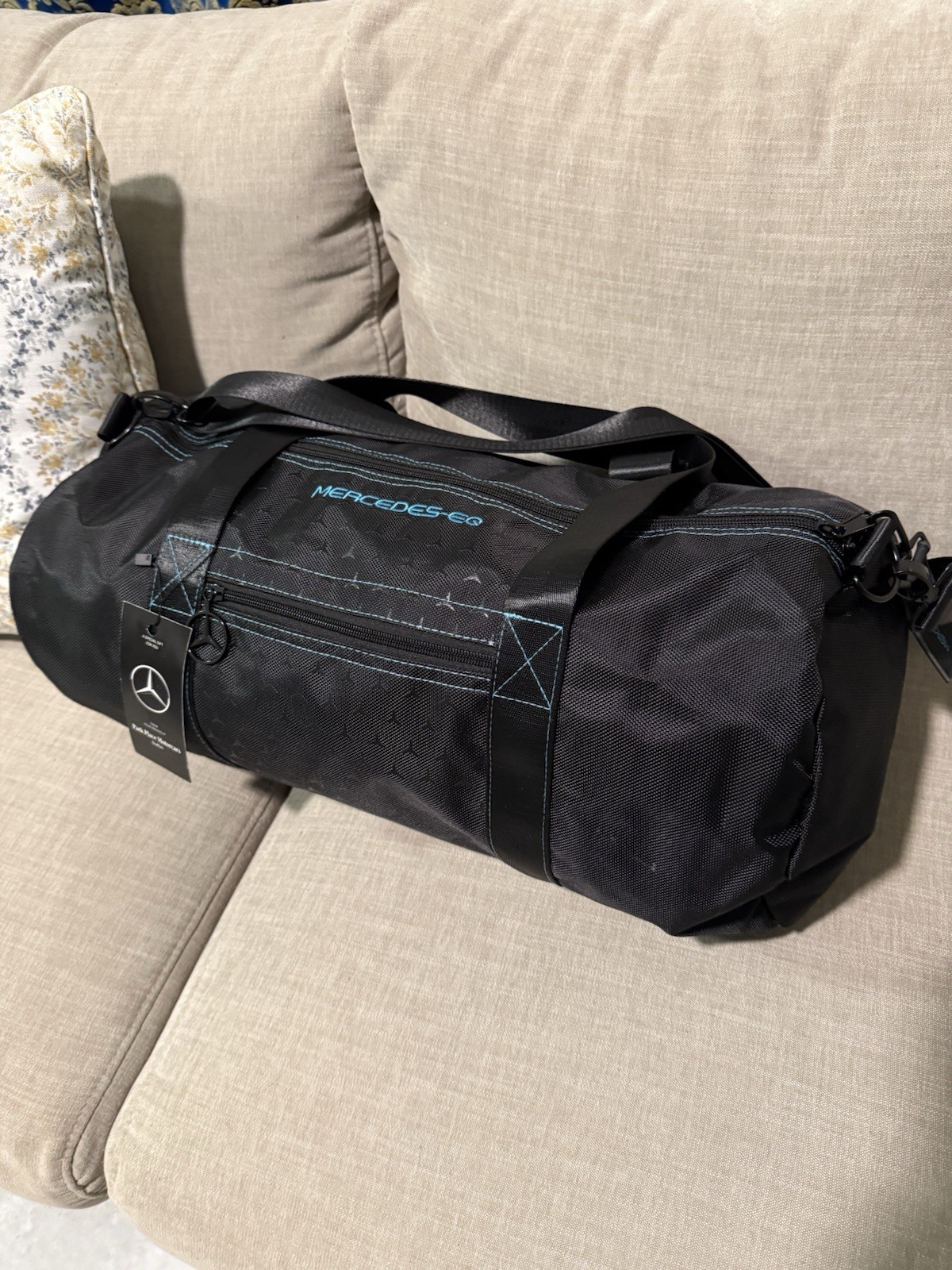 Mercedes Benz Duffle Bag Tote Black with Tags and Shoulder Strap