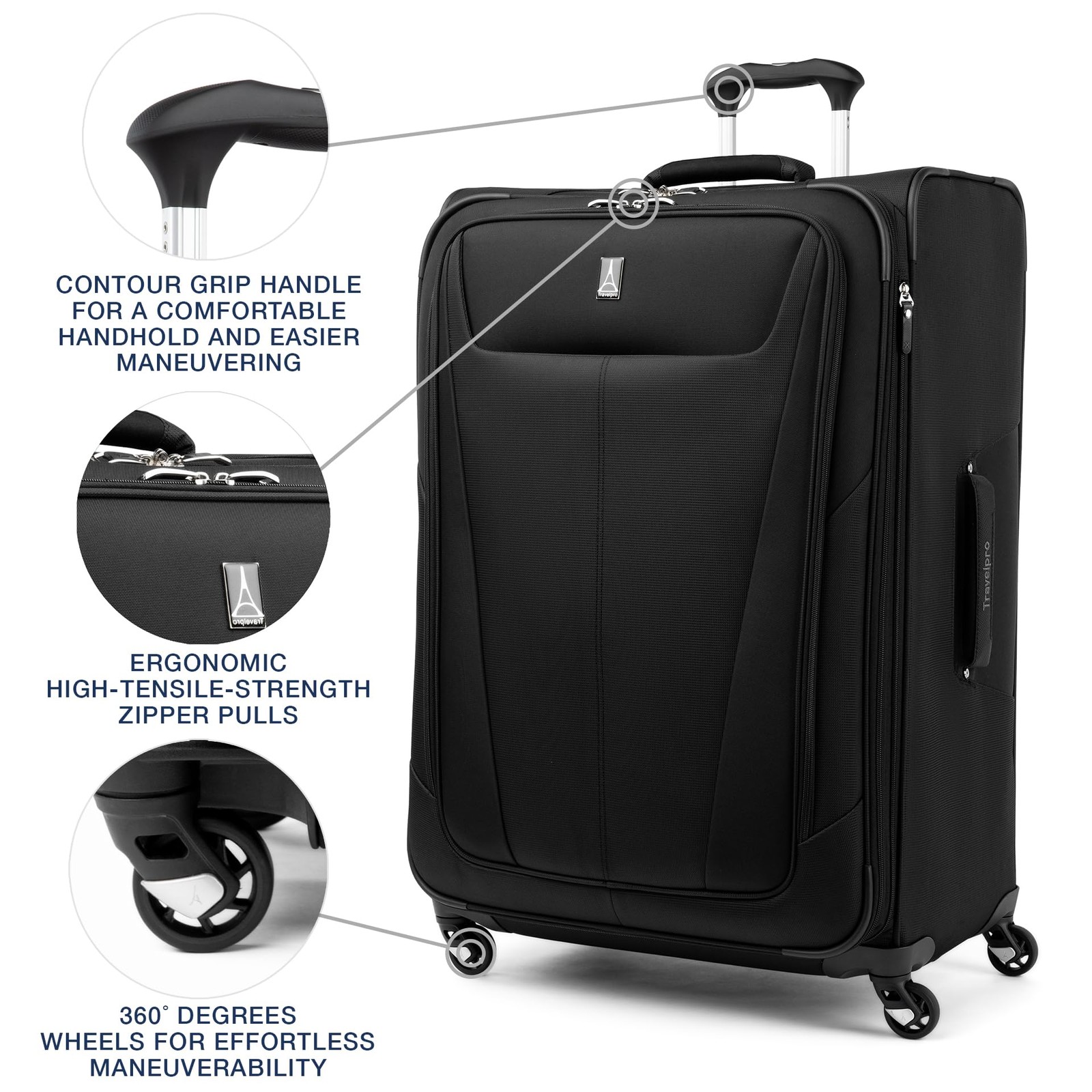 Travelpro Maxlite 5 Softside Expandable Luggage with 4 Spinner Wheels, 29 In U32