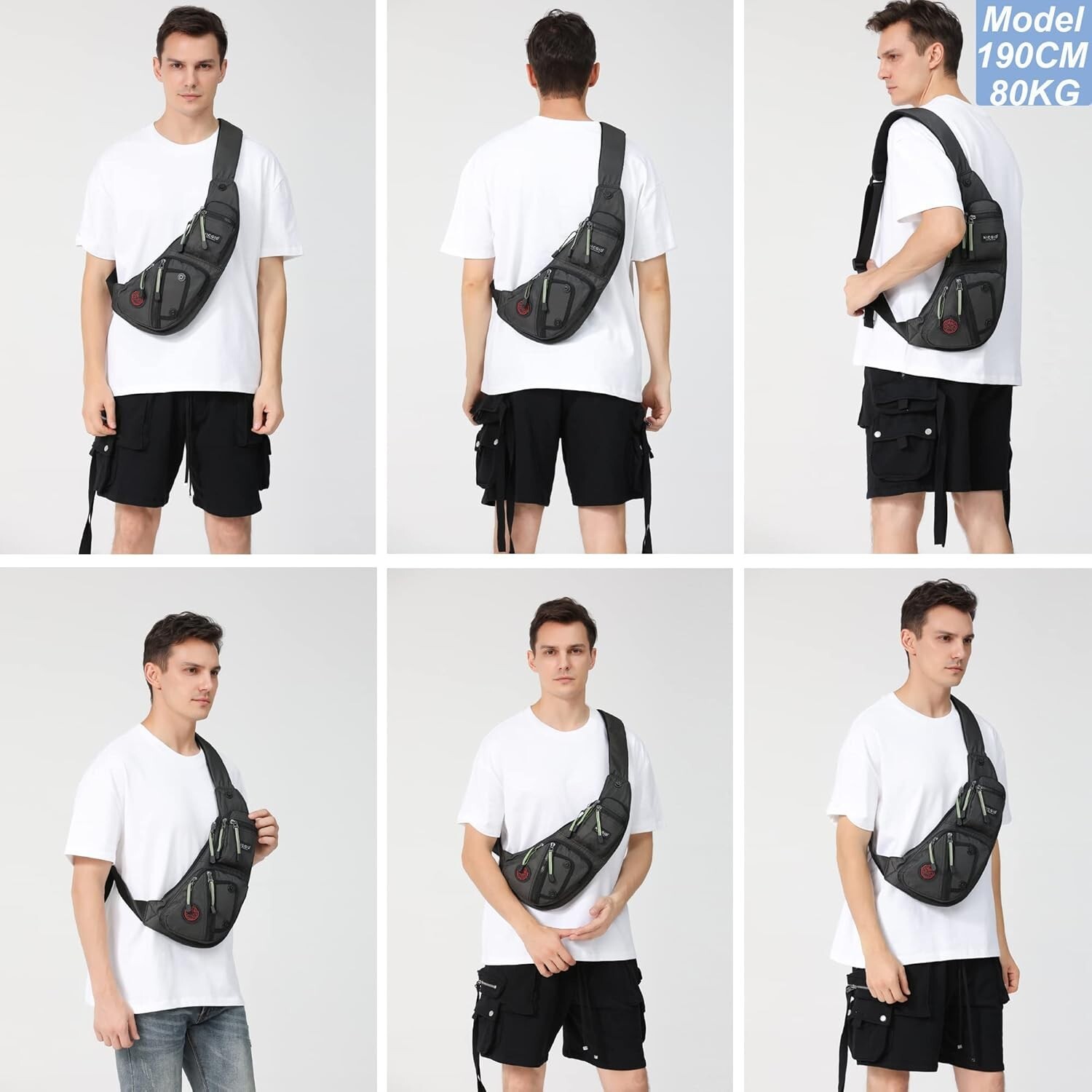 NICGID Sling Bag Chest Shoulder Backpack Crossbody Bags Assorted Colors