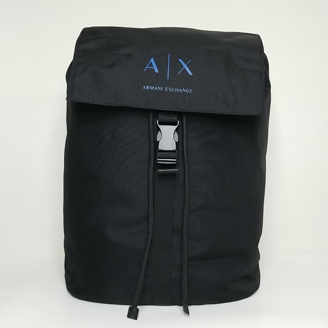 Armani Exchange 17″ Basic Backpack Black Nylon Top Loading