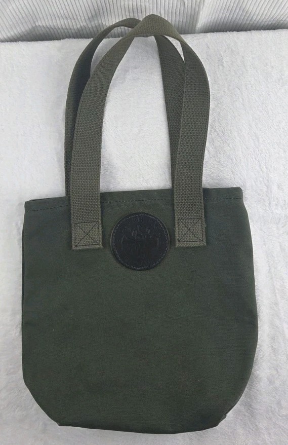Dultuh Pack Small Olive Green Canvas Tote Bag Made in USA 11.5″ x 11.5″